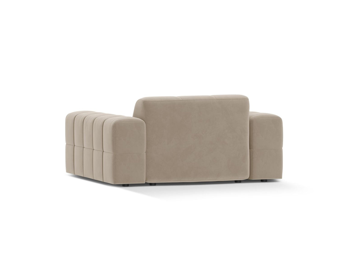 1-Sitzer Sessel Jennifer in Dark Beige-Bluvel präsentiert im Onlineshop von KAQTU Design AG. Sessel ist von Micadoni