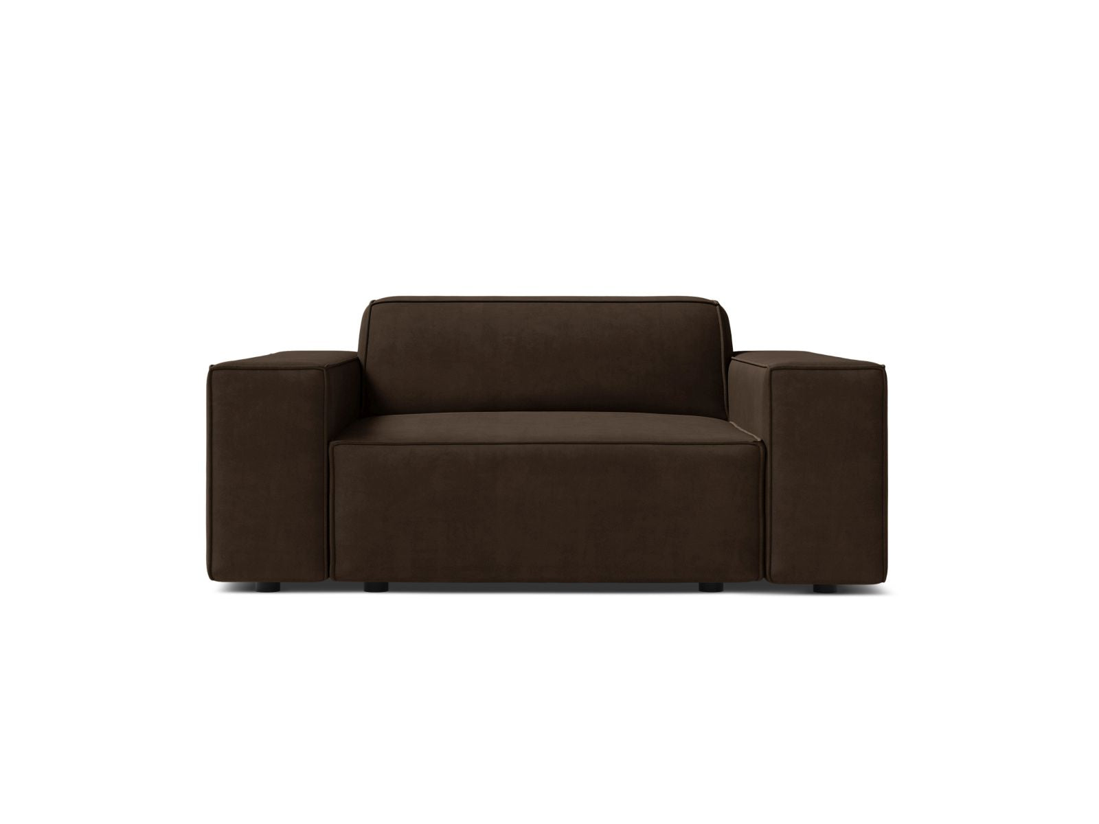 Jodie Velour Sessel 1 Sitz in Dark Brown-Bluvel präsentiert im Onlineshop von KAQTU Design AG. Sessel ist von Micadoni