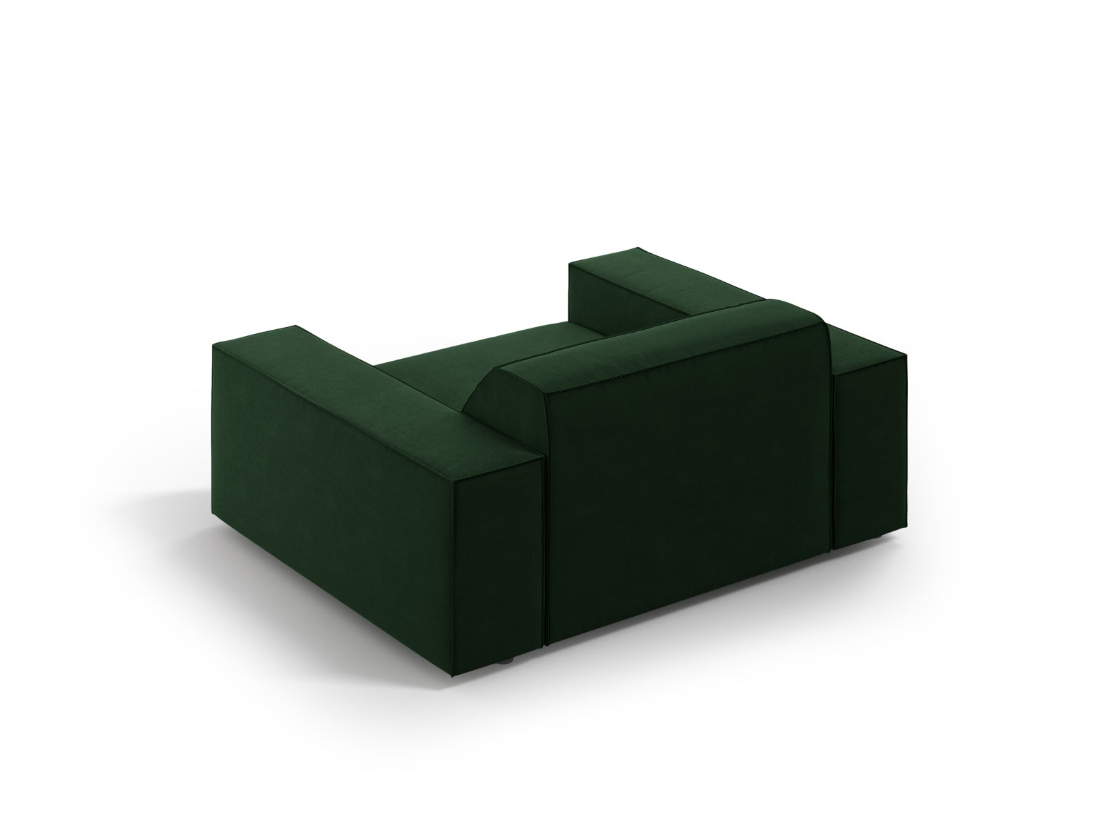 Eleganter Jodie Velour Sessel in sattem Flaschengrün, ideal für entspannte Stunden und als Blickfang in Ihrem Wohnraum.