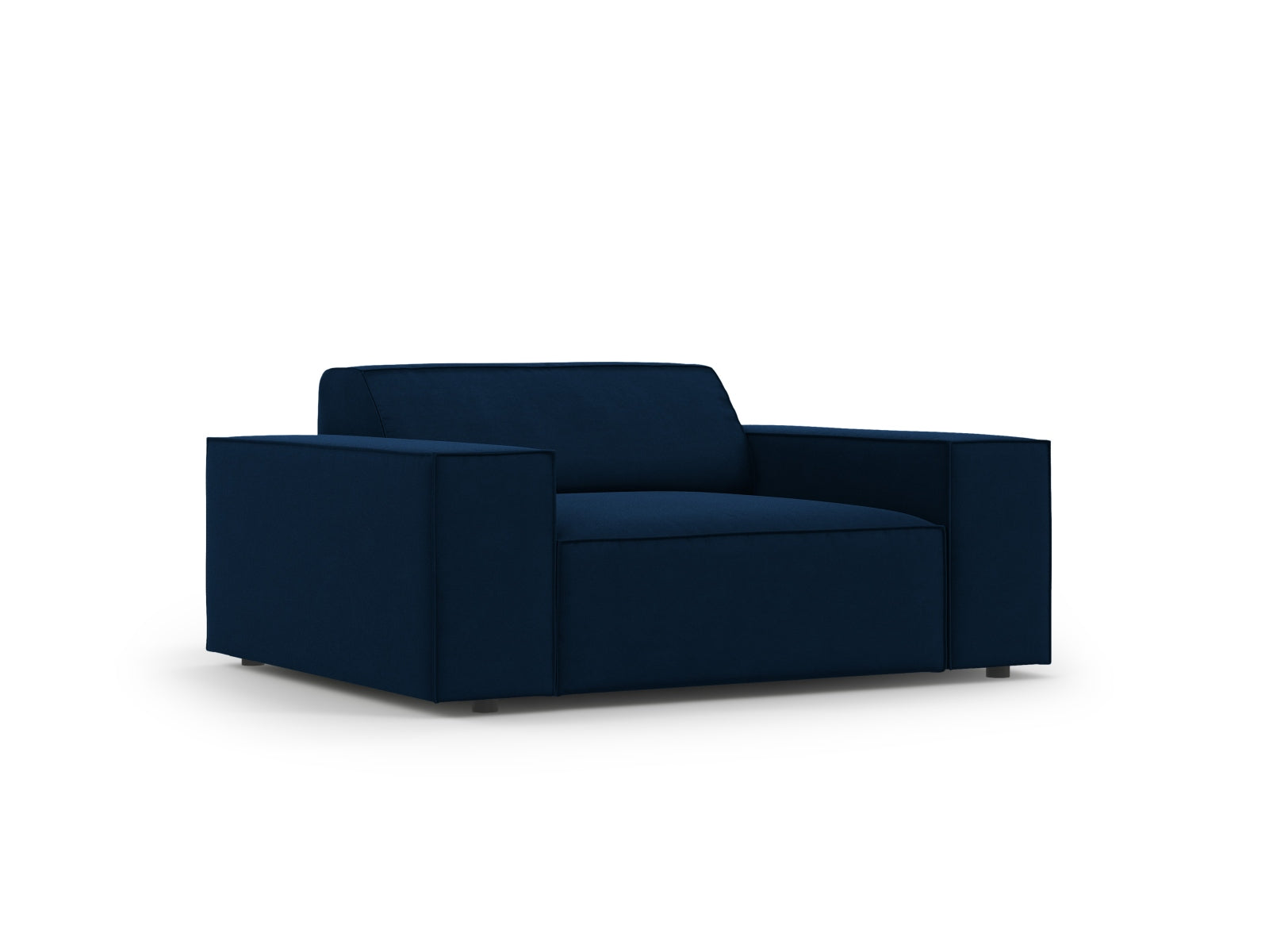 Eleganter Jodie Velour Sessel in Royal Blue, ideal für stilvolle Wohnräume. Hochwertiger Komfort und modernes Design von Micadoni.