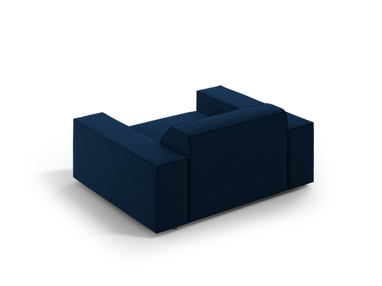 Eleganter Jodie Velour Sessel in Royal Blue, ideal für stilvolle Wohnräume. Bequeme Polsterung und edles Design von Micadoni.