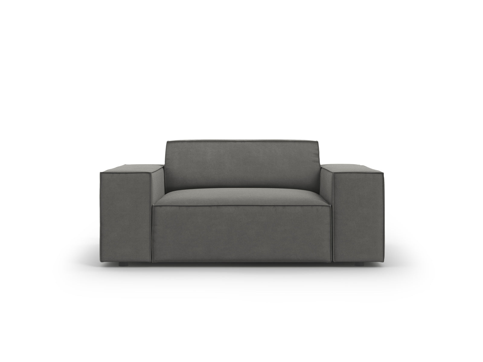 Jodie Velour Sessel 1 Sitz in Light Grey-Bluvel präsentiert im Onlineshop von KAQTU Design AG. Sessel ist von Micadoni