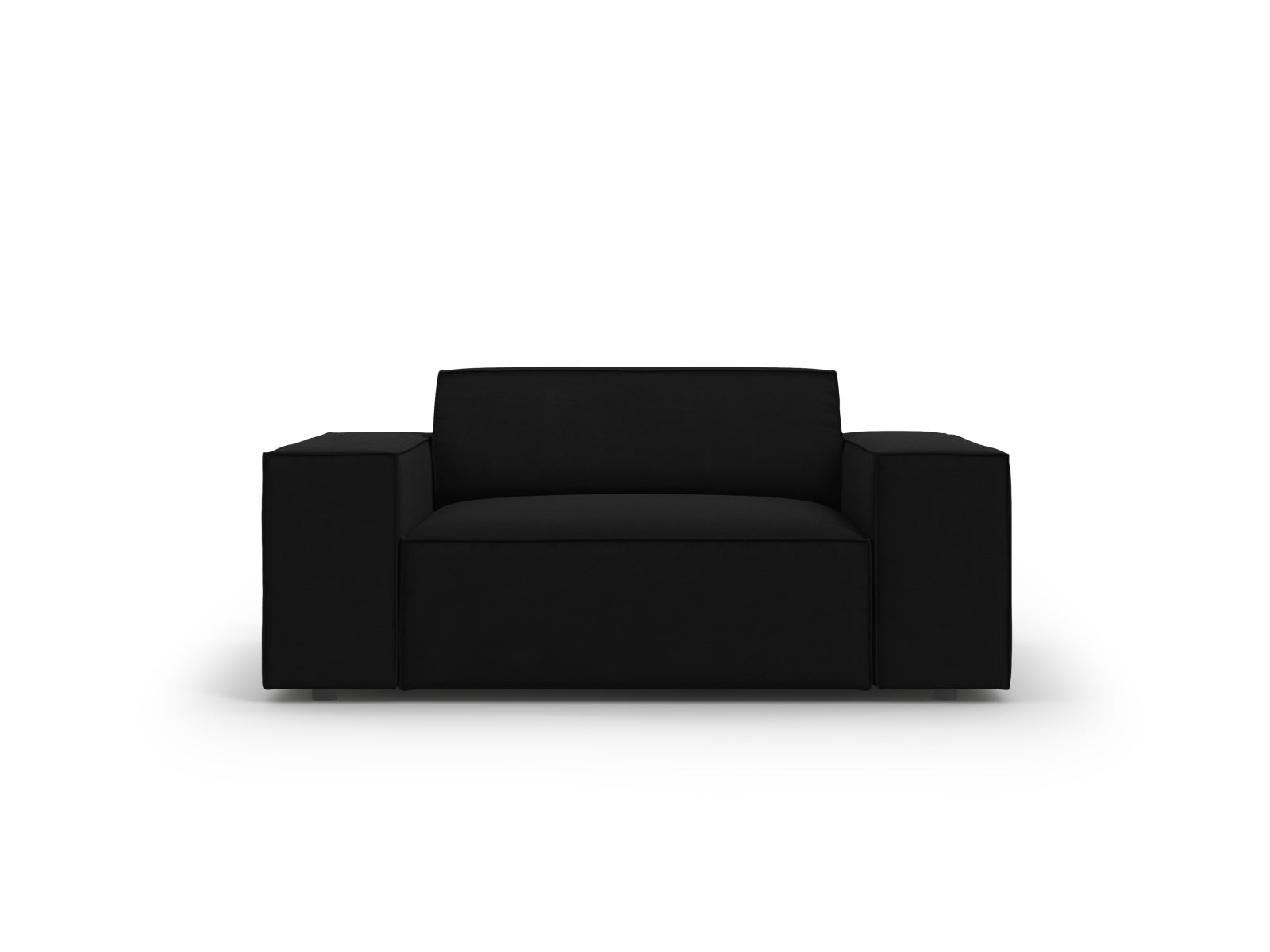 Jodie Velour Sessel 1 Sitz in Black-Bluvel präsentiert im Onlineshop von KAQTU Design AG. Sessel ist von Micadoni