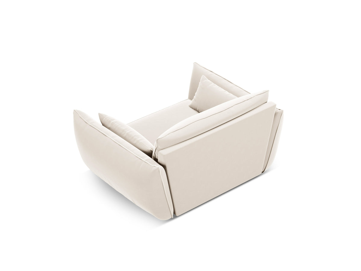 Kaelle Velour Sessel 1 Sitz in Light Beige-Bluvel präsentiert im Onlineshop von KAQTU Design AG. Sessel ist von Micadoni