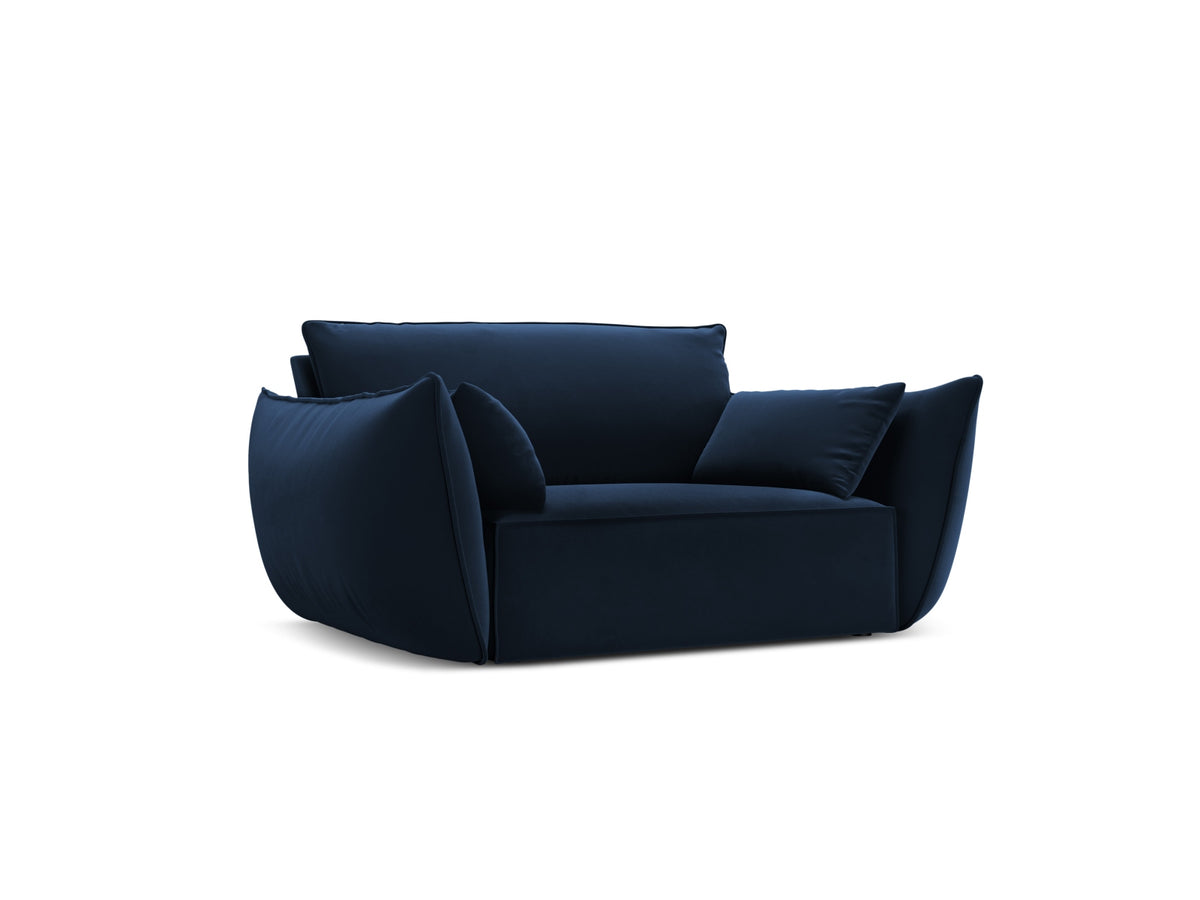 Kaelle Velour Sessel 1 Sitz in Royal Blue-Bluvel präsentiert im Onlineshop von KAQTU Design AG. Sessel ist von Micadoni