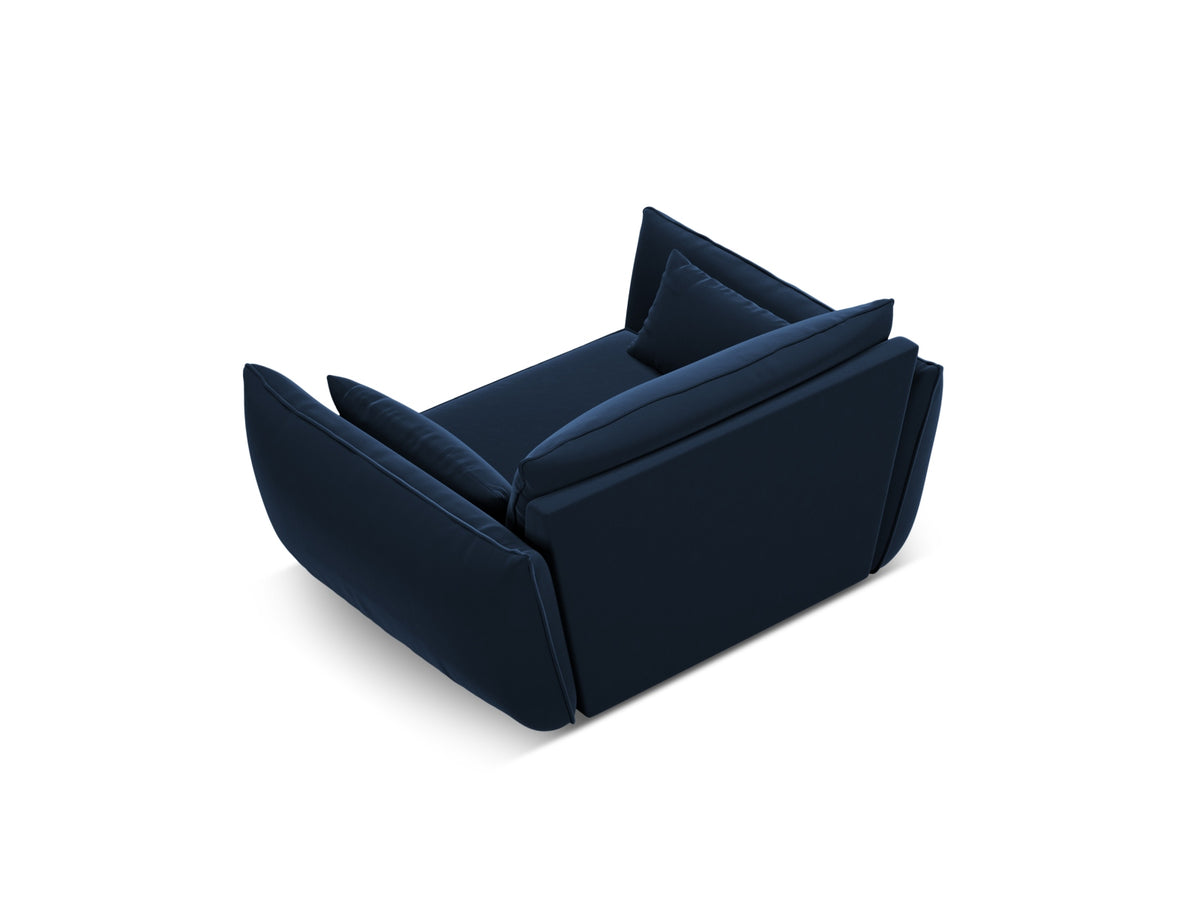 Kaelle Velour Sessel 1 Sitz in Royal Blue-Bluvel präsentiert im Onlineshop von KAQTU Design AG. Sessel ist von Micadoni