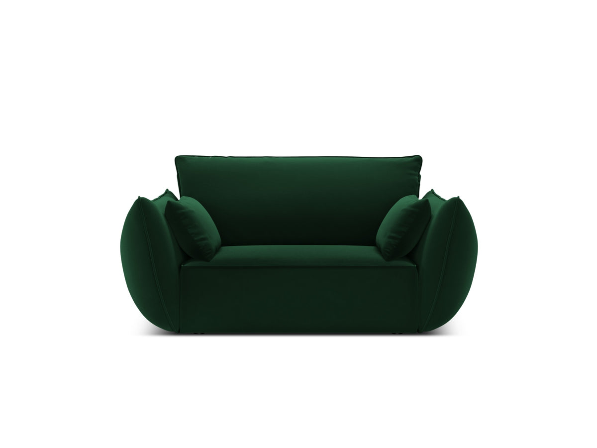 Kaelle Velour Sessel 1 Sitz in Bottle Green-Bluvel präsentiert im Onlineshop von KAQTU Design AG. Sessel ist von Micadoni