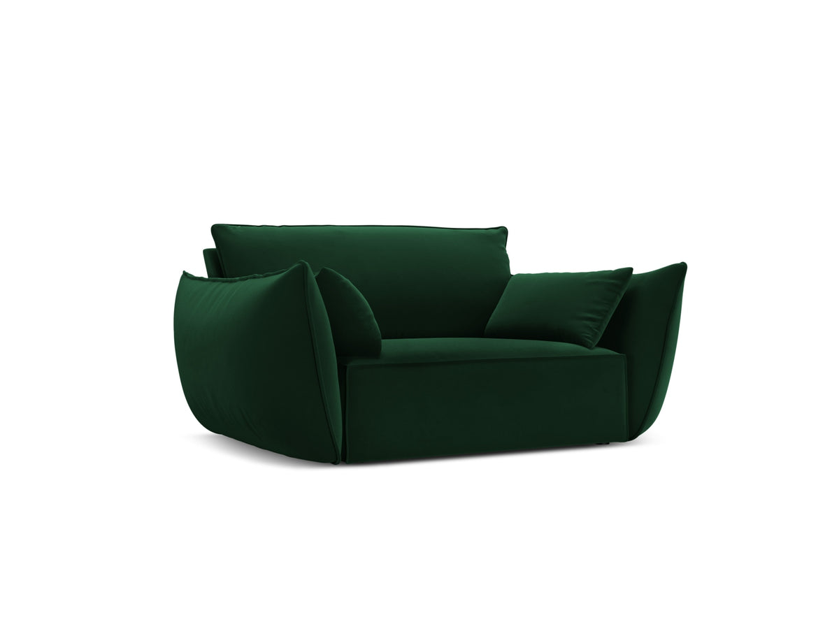 Kaelle Velour Sessel 1 Sitz in Bottle Green-Bluvel präsentiert im Onlineshop von KAQTU Design AG. Sessel ist von Micadoni