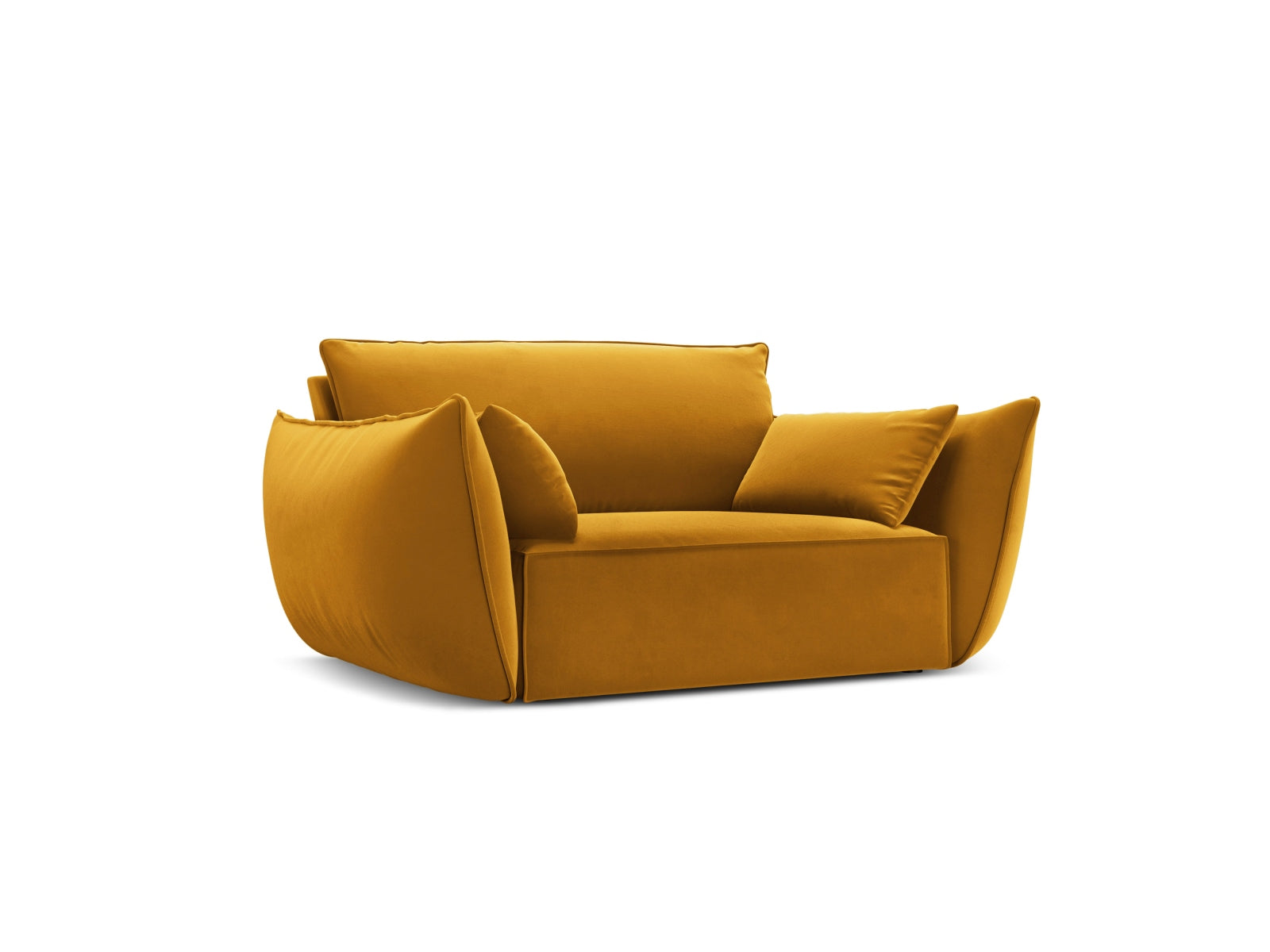 Kaelle Velour Sessel 1 Sitz in Yellow-Bluvel präsentiert im Onlineshop von KAQTU Design AG. Sessel ist von Micadoni