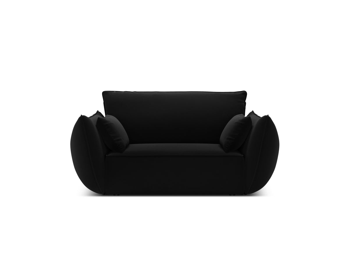 Kaelle Velour Sessel 1 Sitz in Black-Bluvel präsentiert im Onlineshop von KAQTU Design AG. Sessel ist von Micadoni