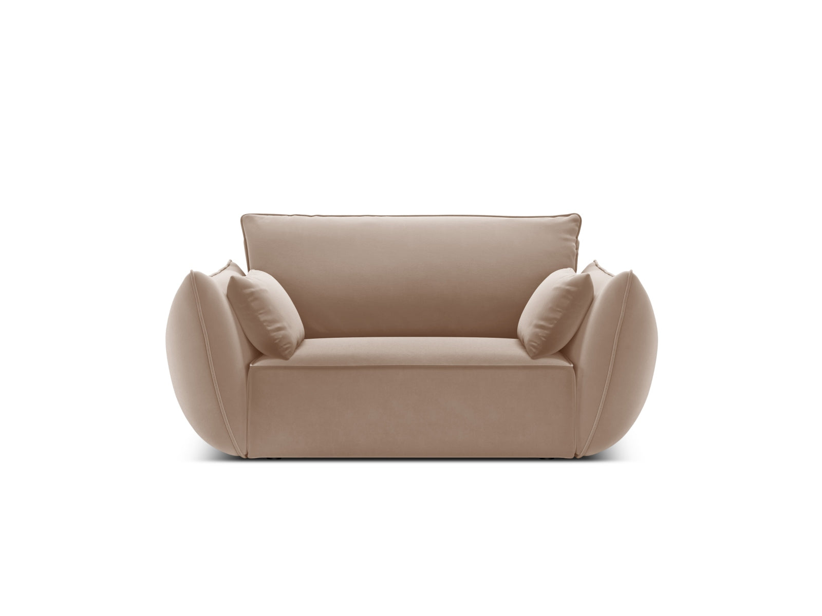 Kaelle Velour Sessel 1 Sitz in Beige-Bluvel präsentiert im Onlineshop von KAQTU Design AG. Sessel ist von Micadoni