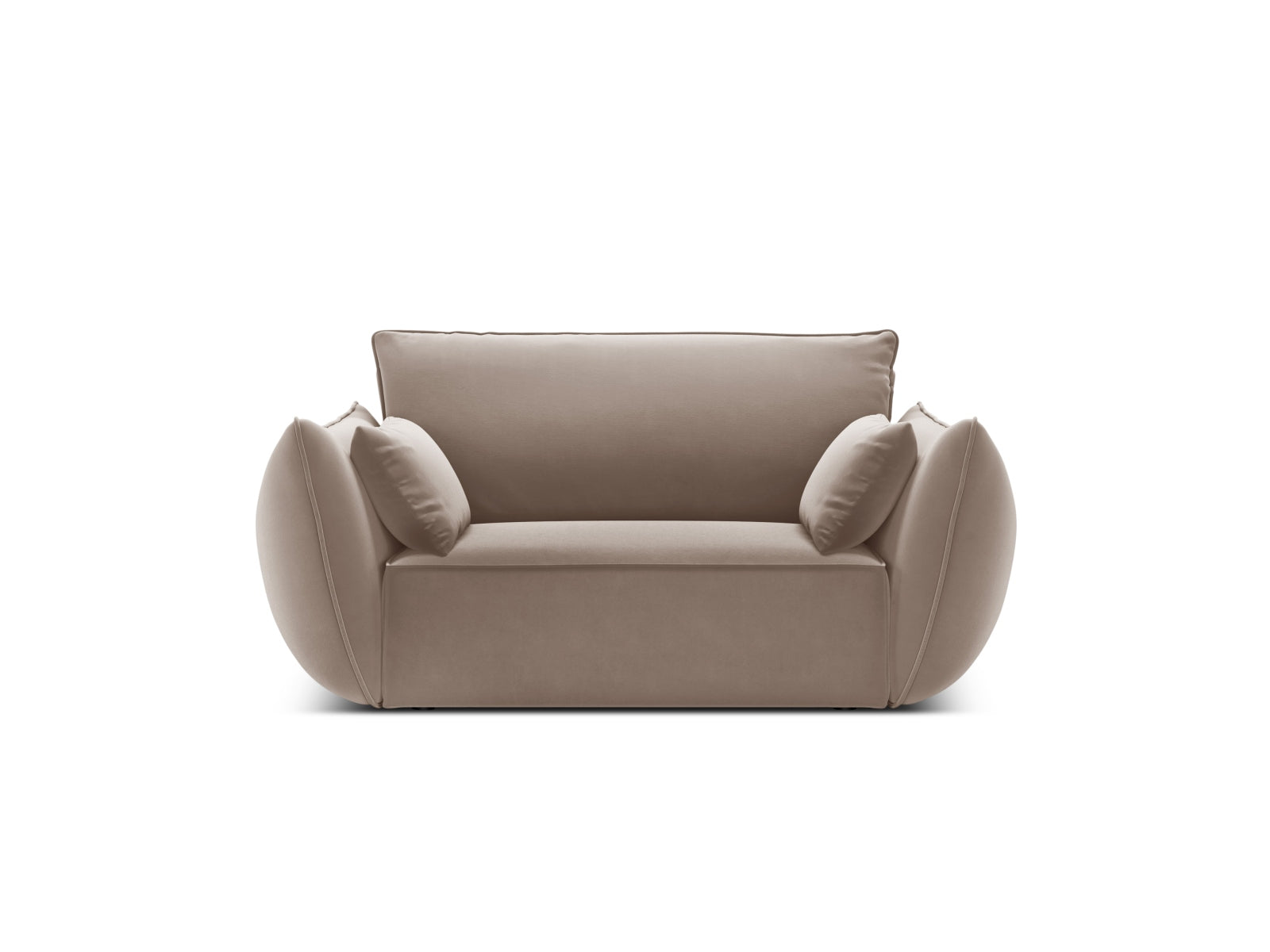 Kaelle Velour Sessel 1 Sitz in Cappuccino-Bluvel präsentiert im Onlineshop von KAQTU Design AG. Sessel ist von Micadoni