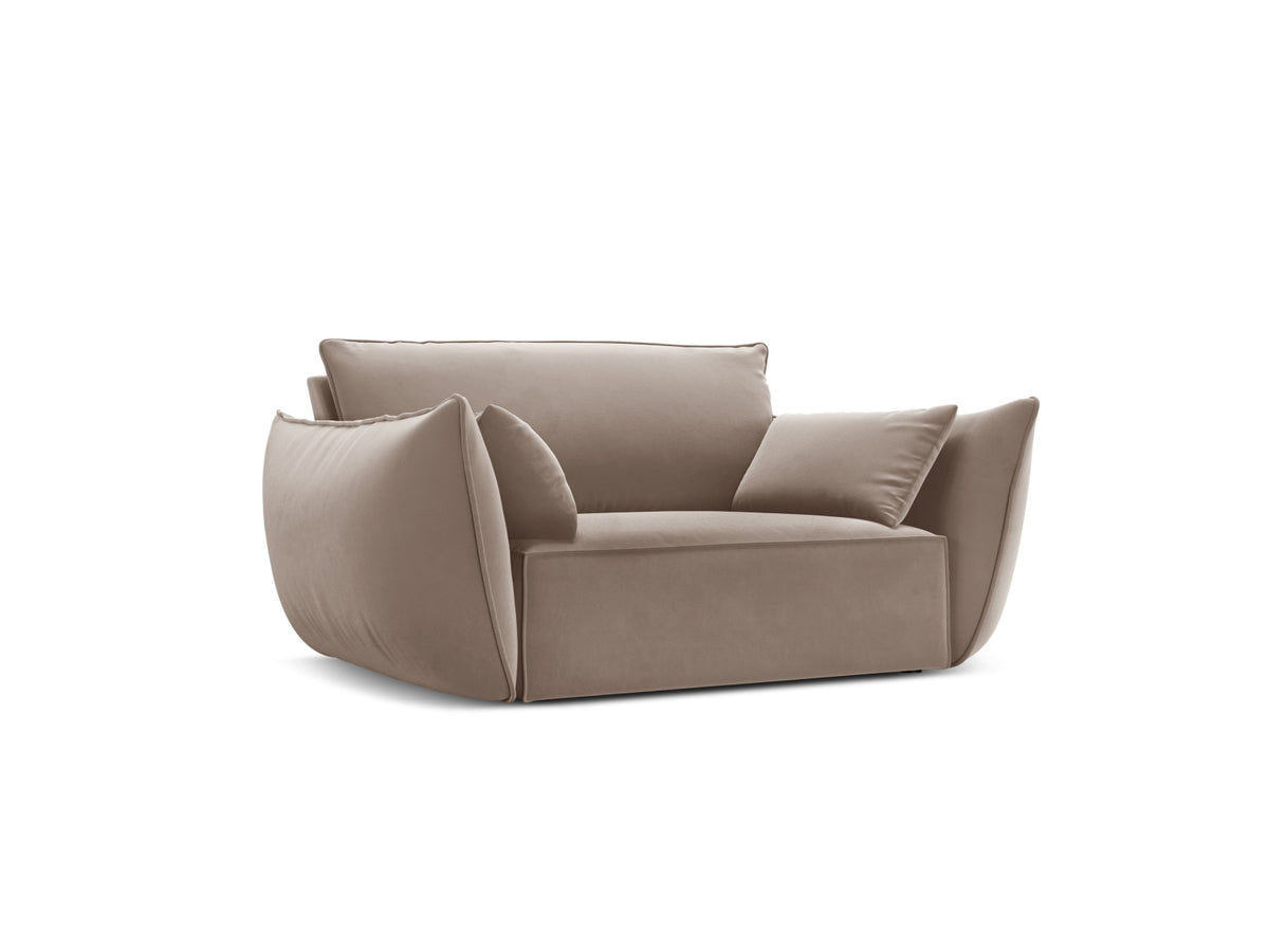 Kaelle Velour Sessel 1 Sitz in Cappuccino-Bluvel präsentiert im Onlineshop von KAQTU Design AG. Sessel ist von Micadoni