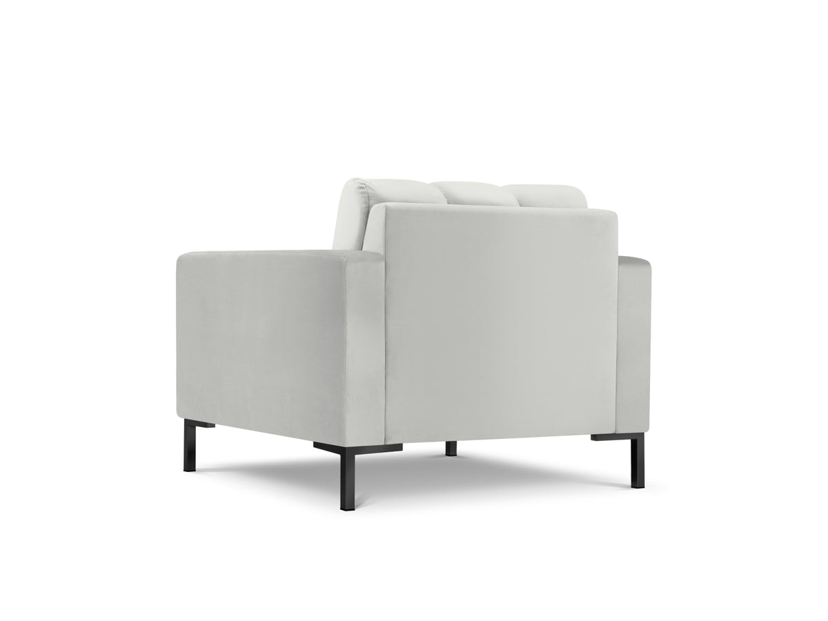 Mamaia Velour Sessel 1 Sitz in Silver/Schwarz-Bluvel präsentiert im Onlineshop von KAQTU Design AG. Sessel ist von Micadoni
