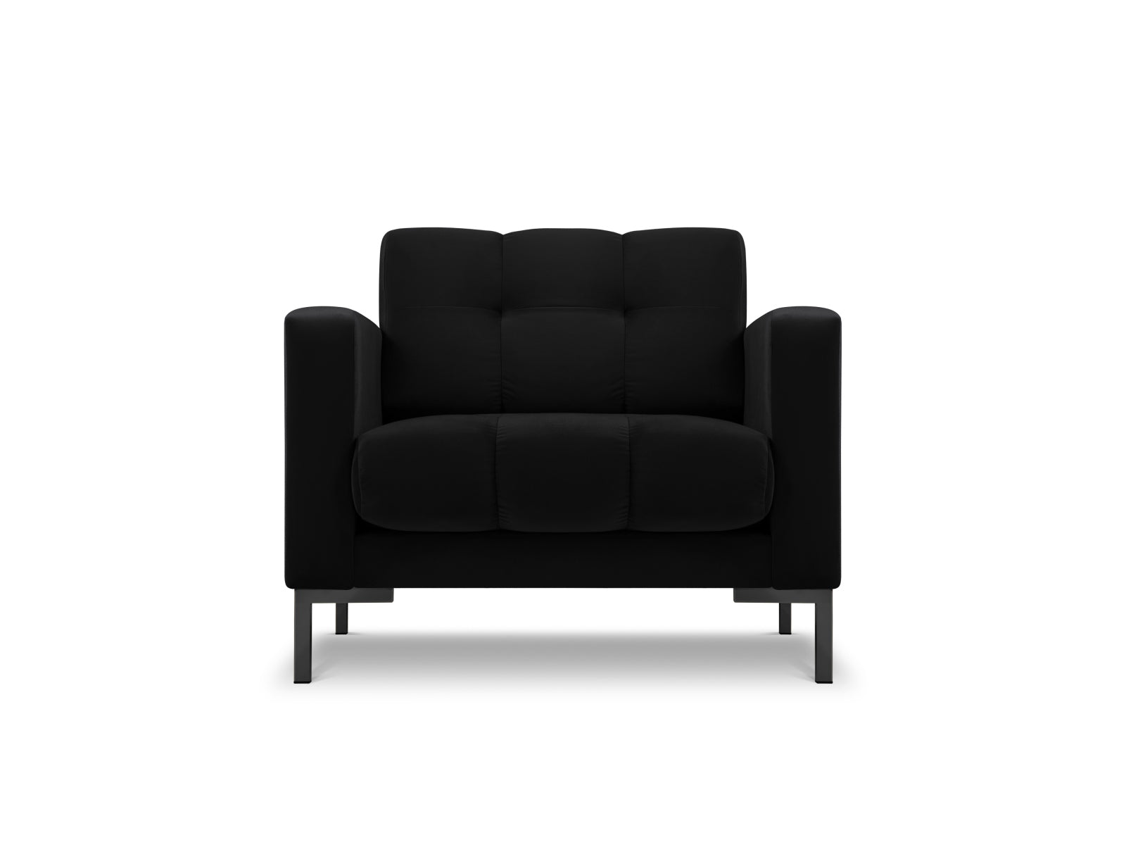 Mamaia Velour Sessel 1 Sitz in Black/Schwarz-Bluvel präsentiert im Onlineshop von KAQTU Design AG. Sessel ist von Micadoni