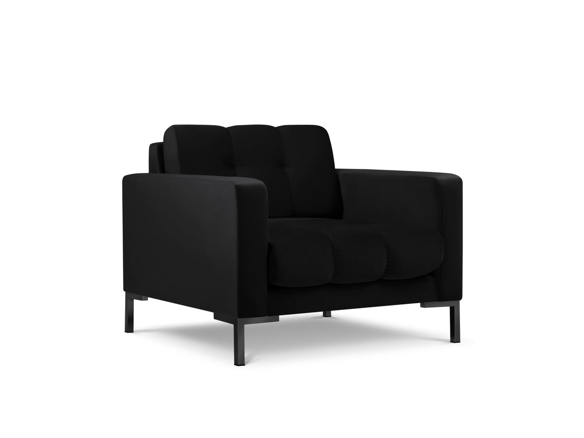 Mamaia Velour Sessel 1 Sitz in Black/Schwarz-Bluvel präsentiert im Onlineshop von KAQTU Design AG. Sessel ist von Micadoni