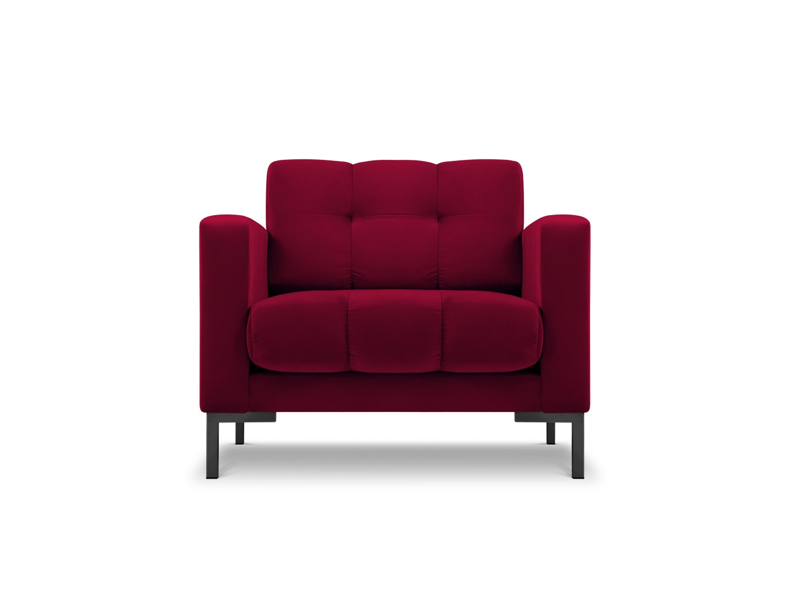 Mamaia Velour Sessel 1 Sitz in Red/Schwarz präsentiert im Onlineshop von KAQTU Design AG. Sessel ist von Micadoni