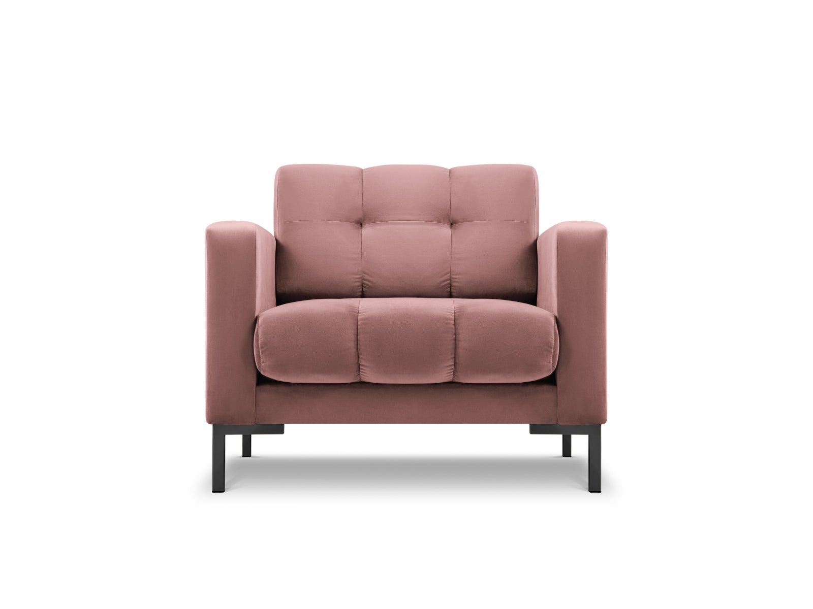 Mamaia Velour Sessel 1 Sitz in Pink/Schwarz-Bluvel präsentiert im Onlineshop von KAQTU Design AG. Sessel ist von Micadoni