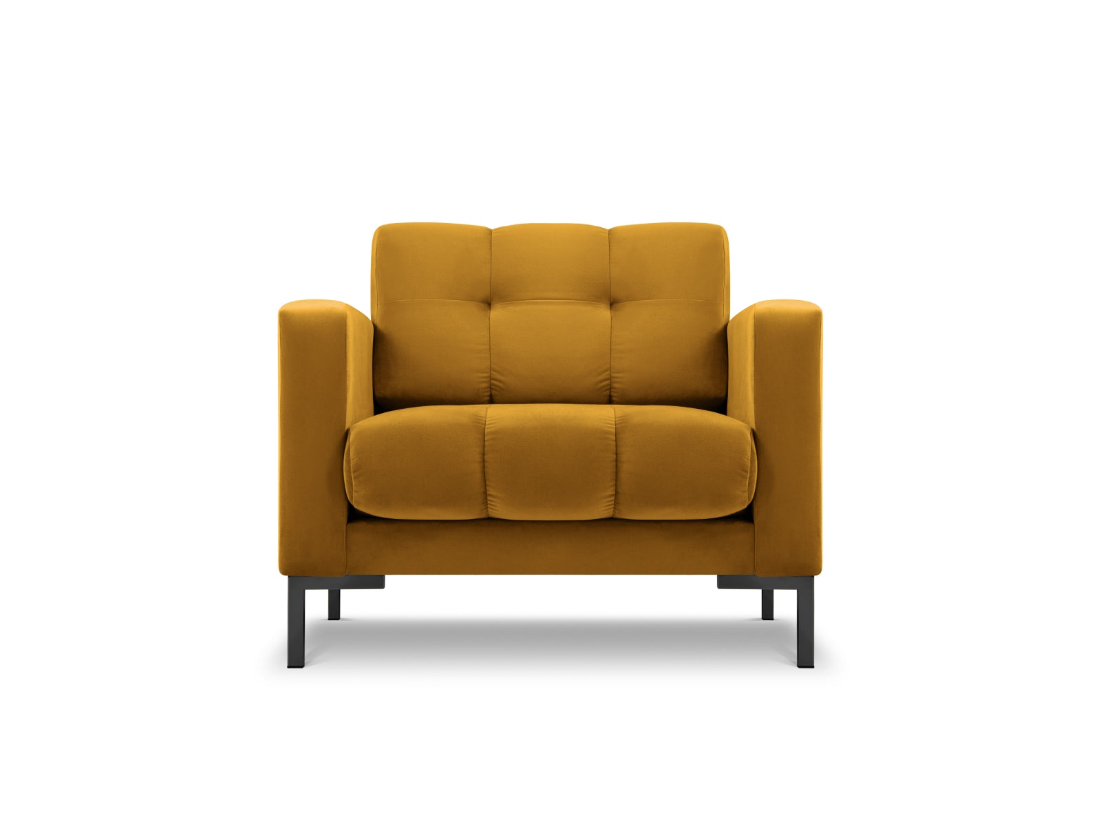 Mamaia Velour Sessel 1 Sitz in Yellow/Schwarz präsentiert im Onlineshop von KAQTU Design AG. Sessel ist von Micadoni