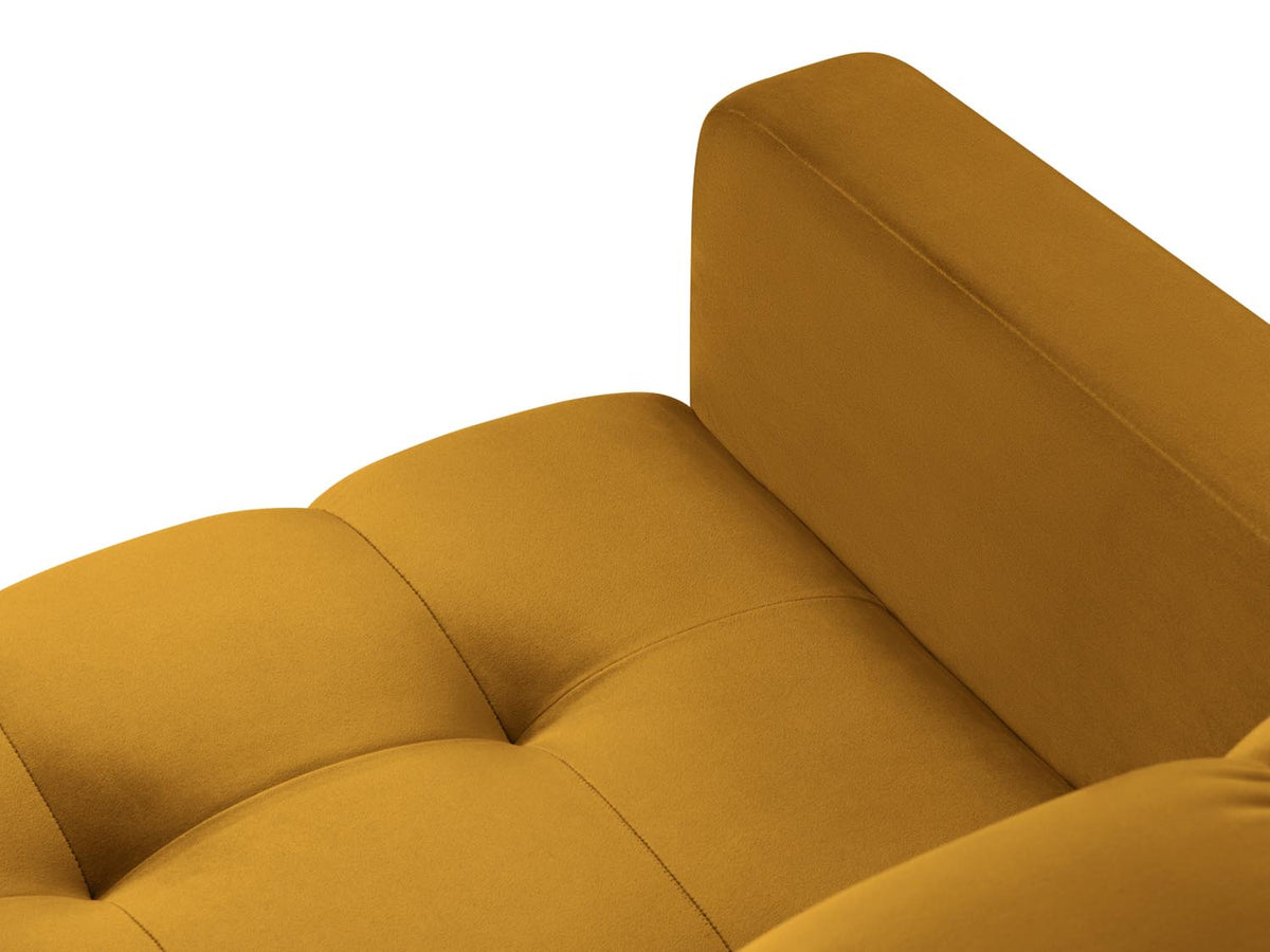 Mamaia Velour Sessel 1 Sitz in Yellow/Schwarz-Bluvel präsentiert im Onlineshop von KAQTU Design AG. Sessel ist von Micadoni