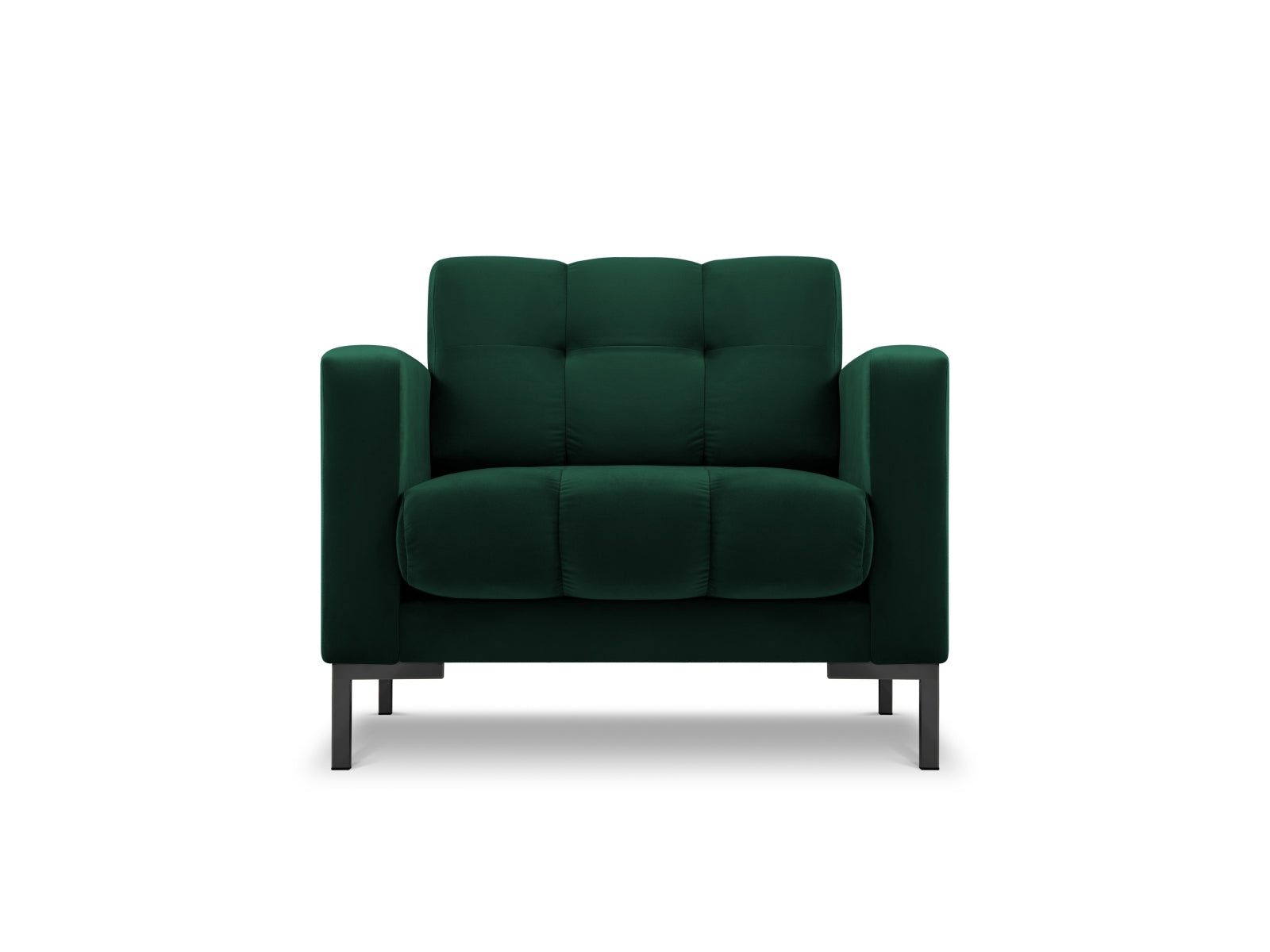 Mamaia Velour Sessel 1 Sitz in Bottle Green/Schwarz-Bluvel präsentiert im Onlineshop von KAQTU Design AG. Sessel ist von Micadoni