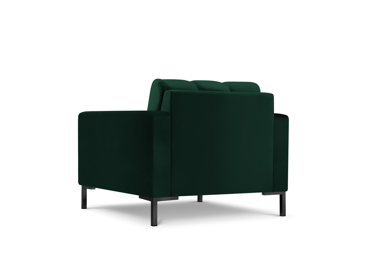 Mamaia Velour Sessel 1 Sitz in Bottle Green/Schwarz-Bluvel präsentiert im Onlineshop von KAQTU Design AG. Sessel ist von Micadoni