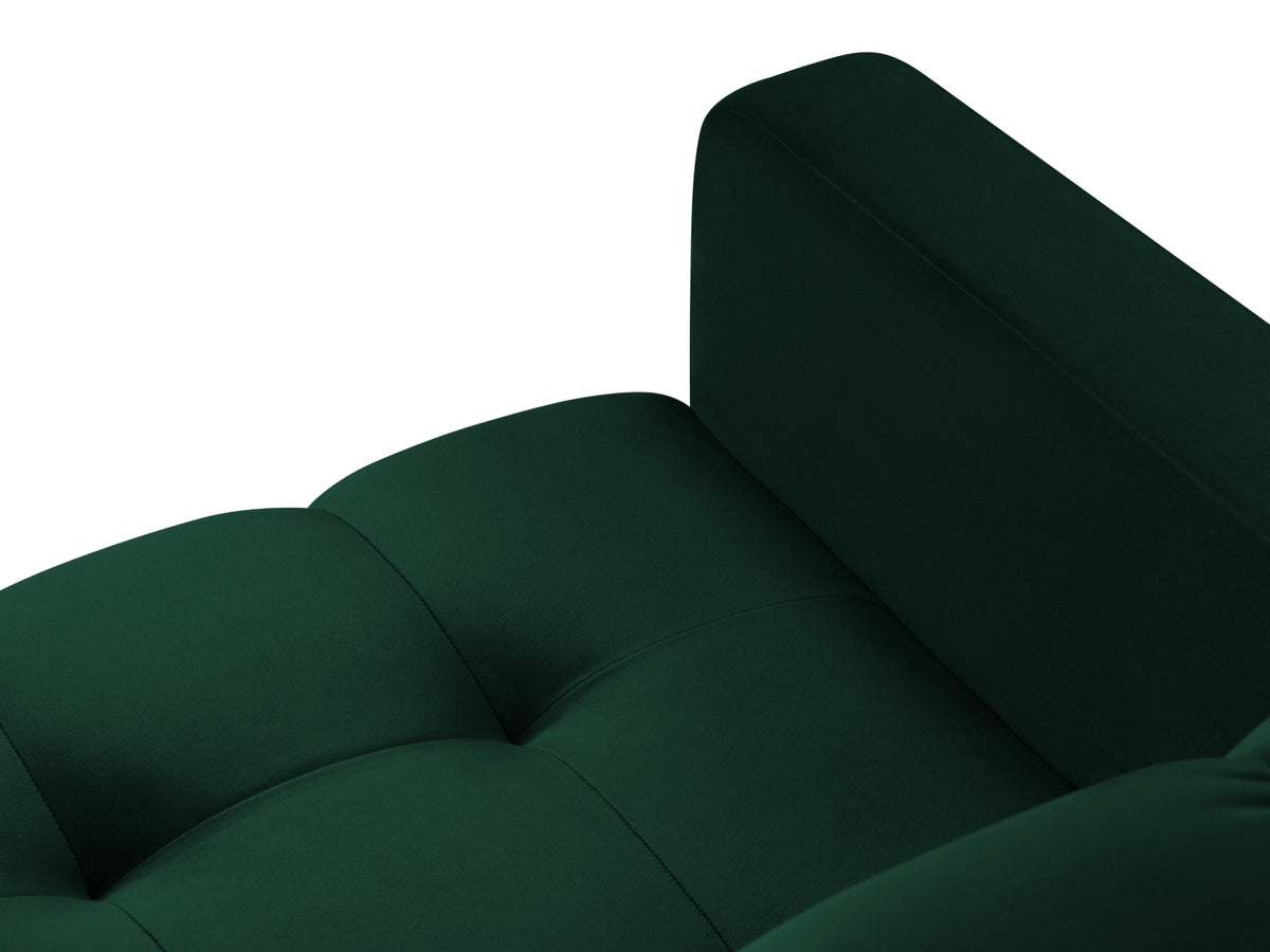 Mamaia Velour Sessel 1 Sitz in Bottle Green/Schwarz-Bluvel präsentiert im Onlineshop von KAQTU Design AG. Sessel ist von Micadoni