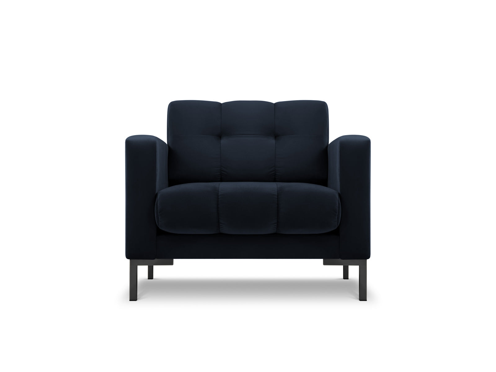 Mamaia Velour Sessel 1 Sitz in Dark Blue/Schwarz präsentiert im Onlineshop von KAQTU Design AG. Sessel ist von Micadoni