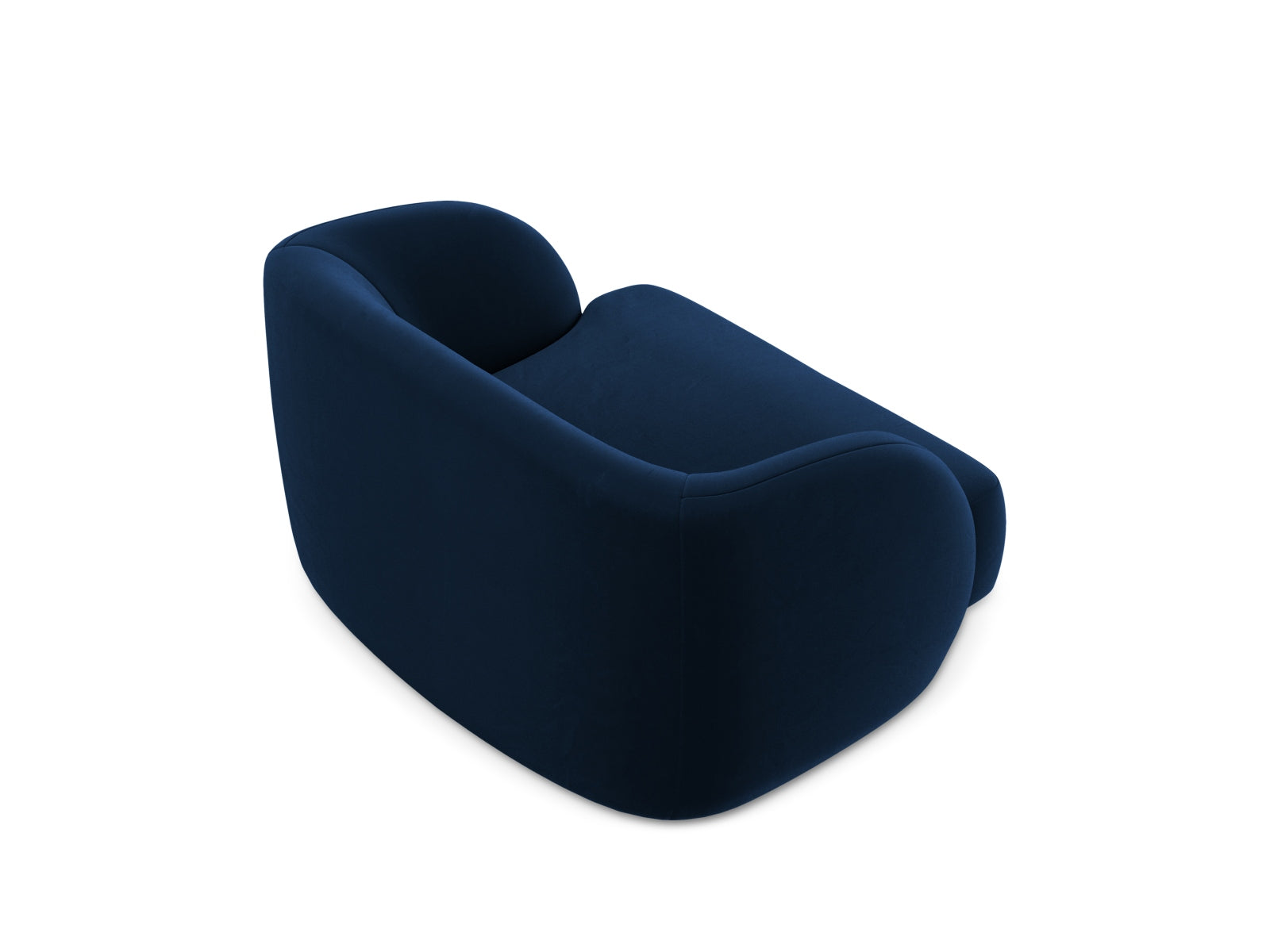 Bequemer und stilvoller Miley Velour Sessel in Royal Blue, perfekt für moderne Interiors und entspannende Momente.