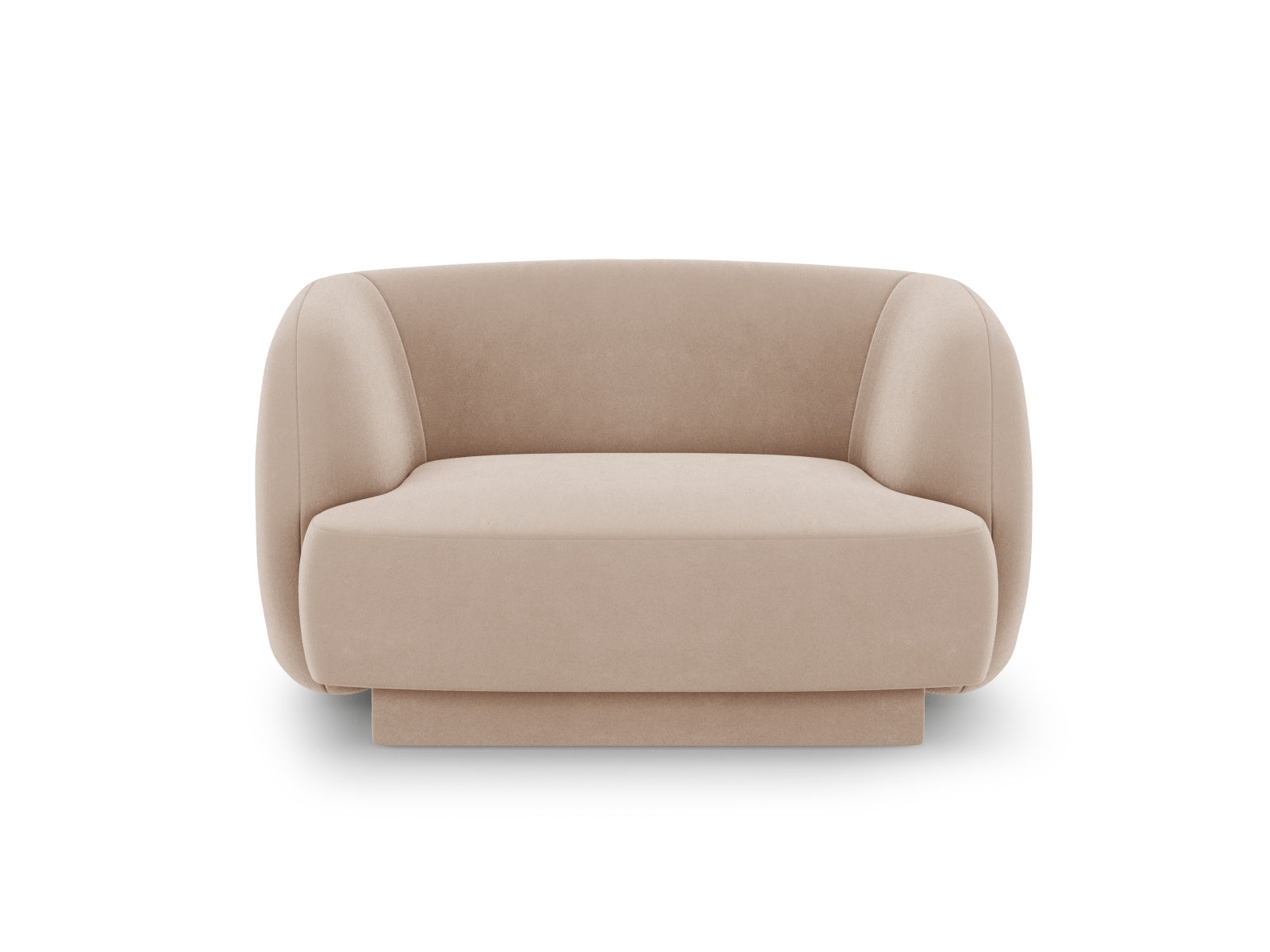 Miley Velour Sessel 1 Sitz in Cappuccino präsentiert im Onlineshop von KAQTU Design AG. Sessel ist von Micadoni