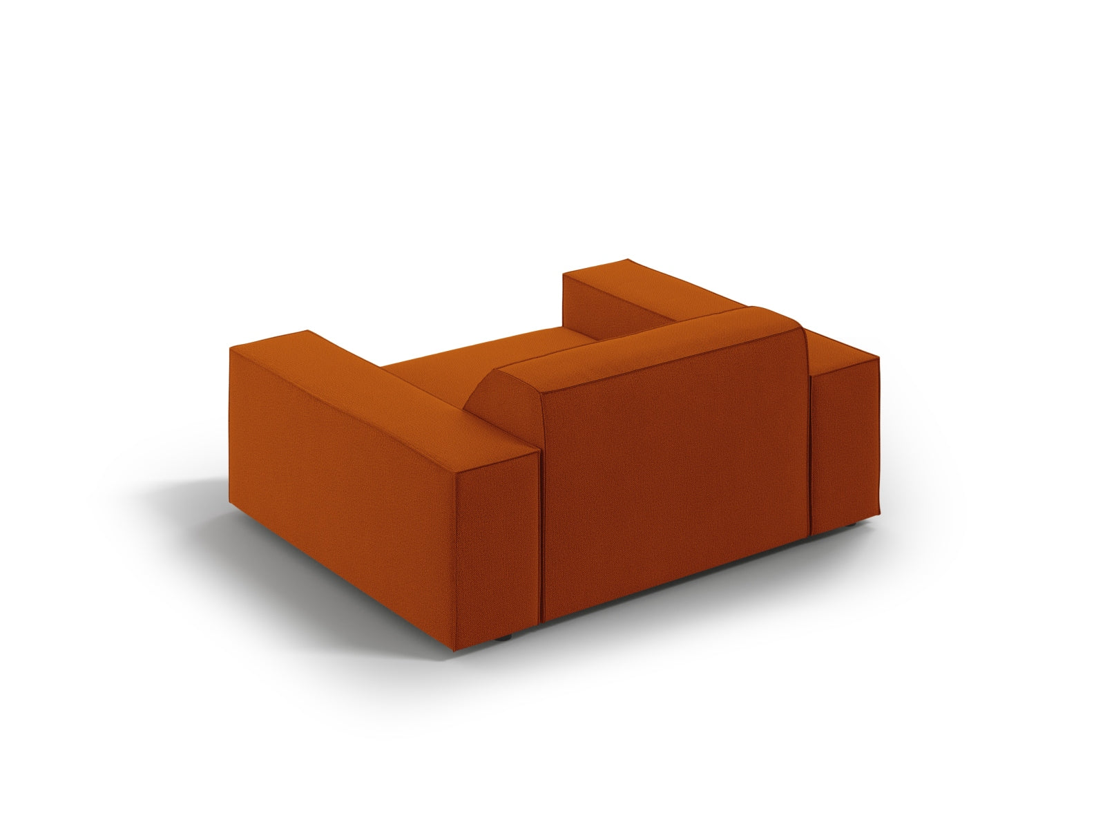 Eleganter Jodie Sessel in warmem Terracotta, ideal für entspannte Stunden und als Blickfang in jedem Wohnraum.