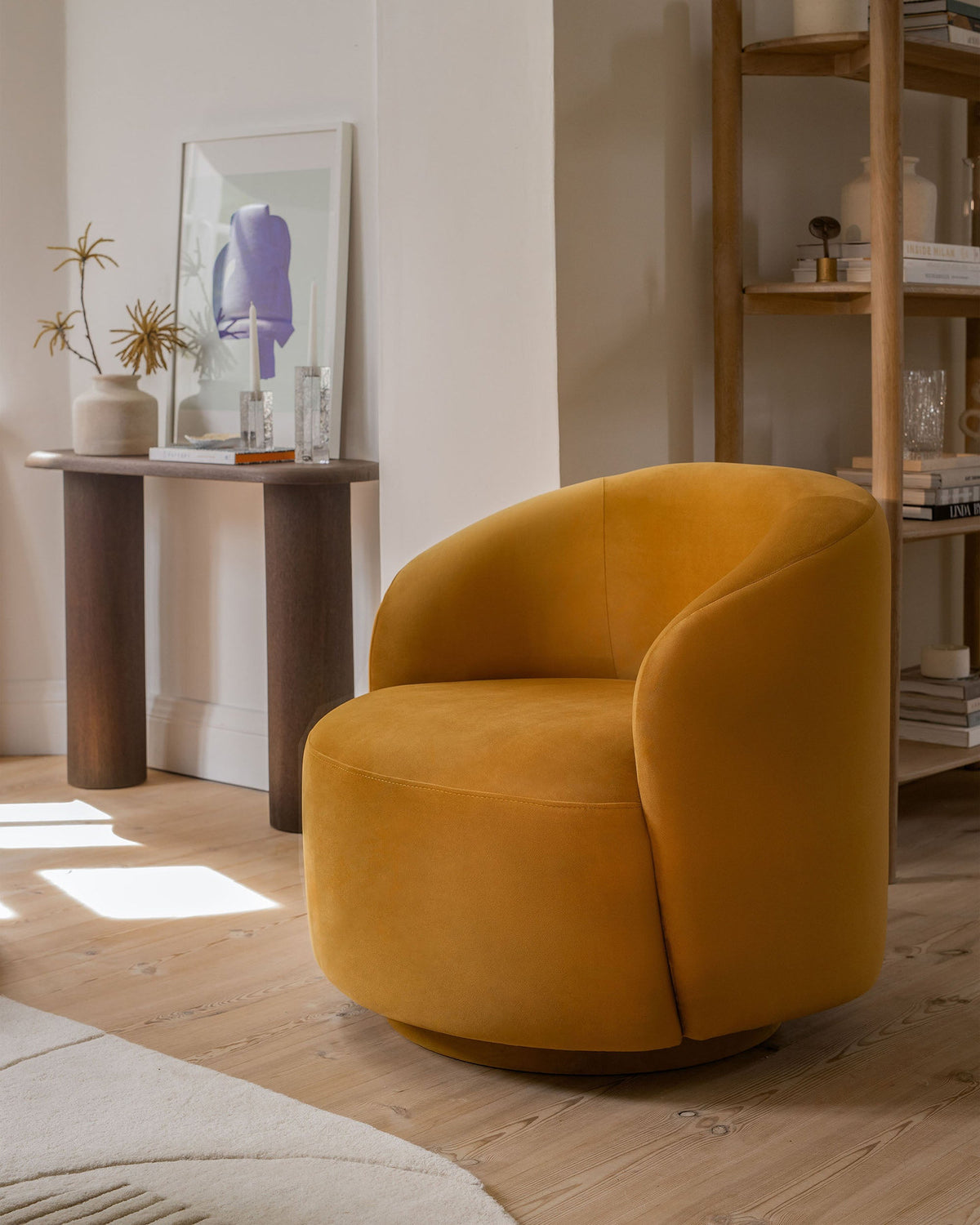 Drehsessel Letizia in Green-Moly präsentiert im Onlineshop von KAQTU Design AG. Drehsessel ist von Micadoni