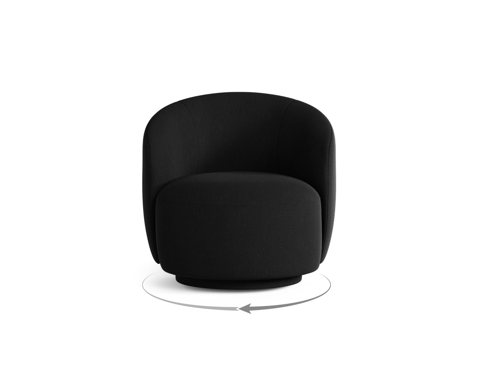 Drehsessel Letizia in Black-Moly präsentiert im Onlineshop von KAQTU Design AG. Drehsessel ist von Micadoni