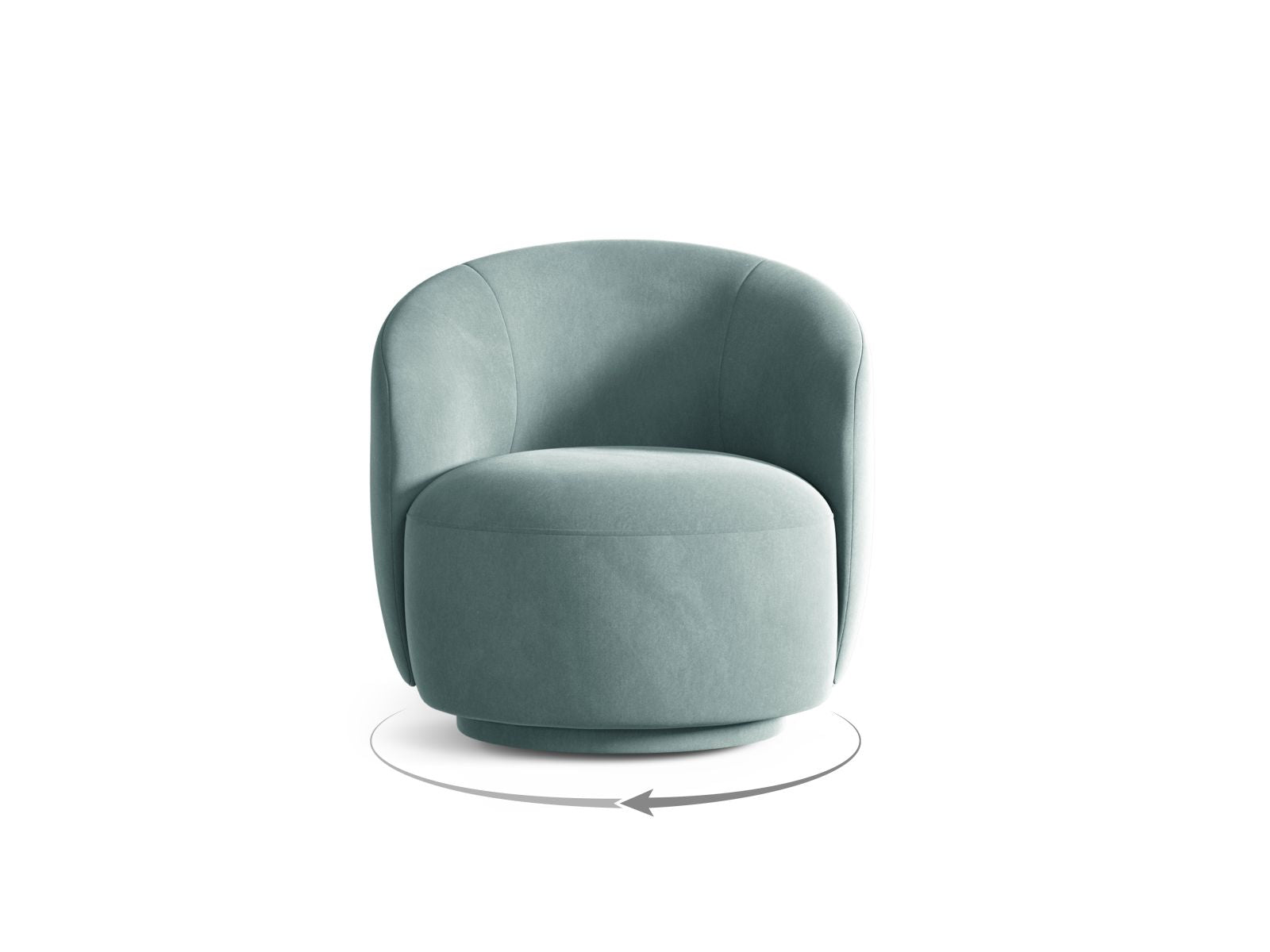 Drehsessel Letizia in Light Blue-Casino präsentiert im Onlineshop von KAQTU Design AG. Drehsessel ist von Micadoni