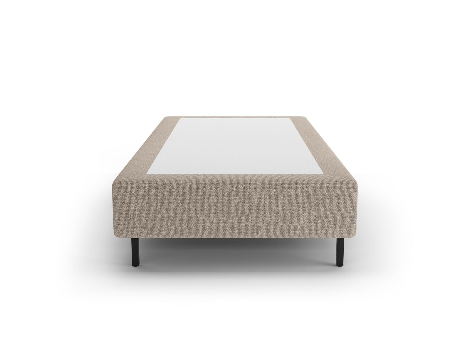 Elegantes Bettgestell Whale in dunkelbeige, ideal für moderne Schlafzimmer und bietet Komfort sowie stilvolles Design.