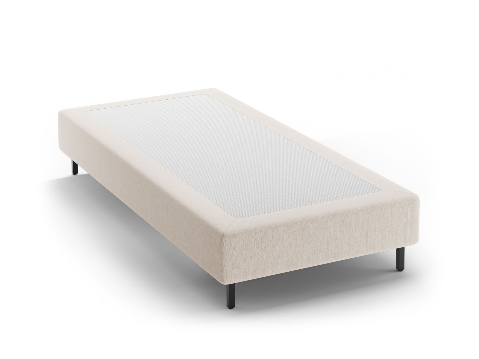 Stylisches Bettgestell Whale in Weiß von Micadoni, ideal für moderne Schlafzimmer, vereint Eleganz und Stabilität in einem ansprechenden Design.
