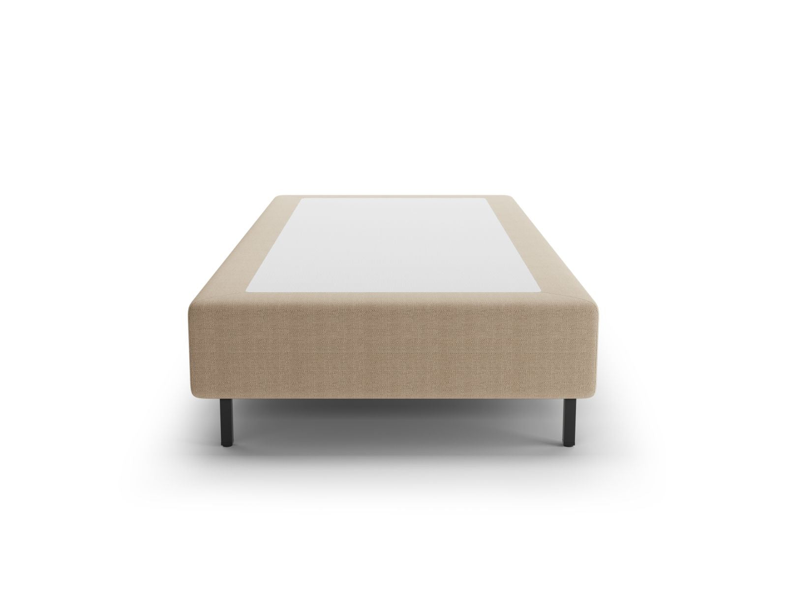 Stilvolles Bettgestell Whale in zartem Beige, perfekt für moderne Schlafzimmer, erhältlich bei Micadoni.