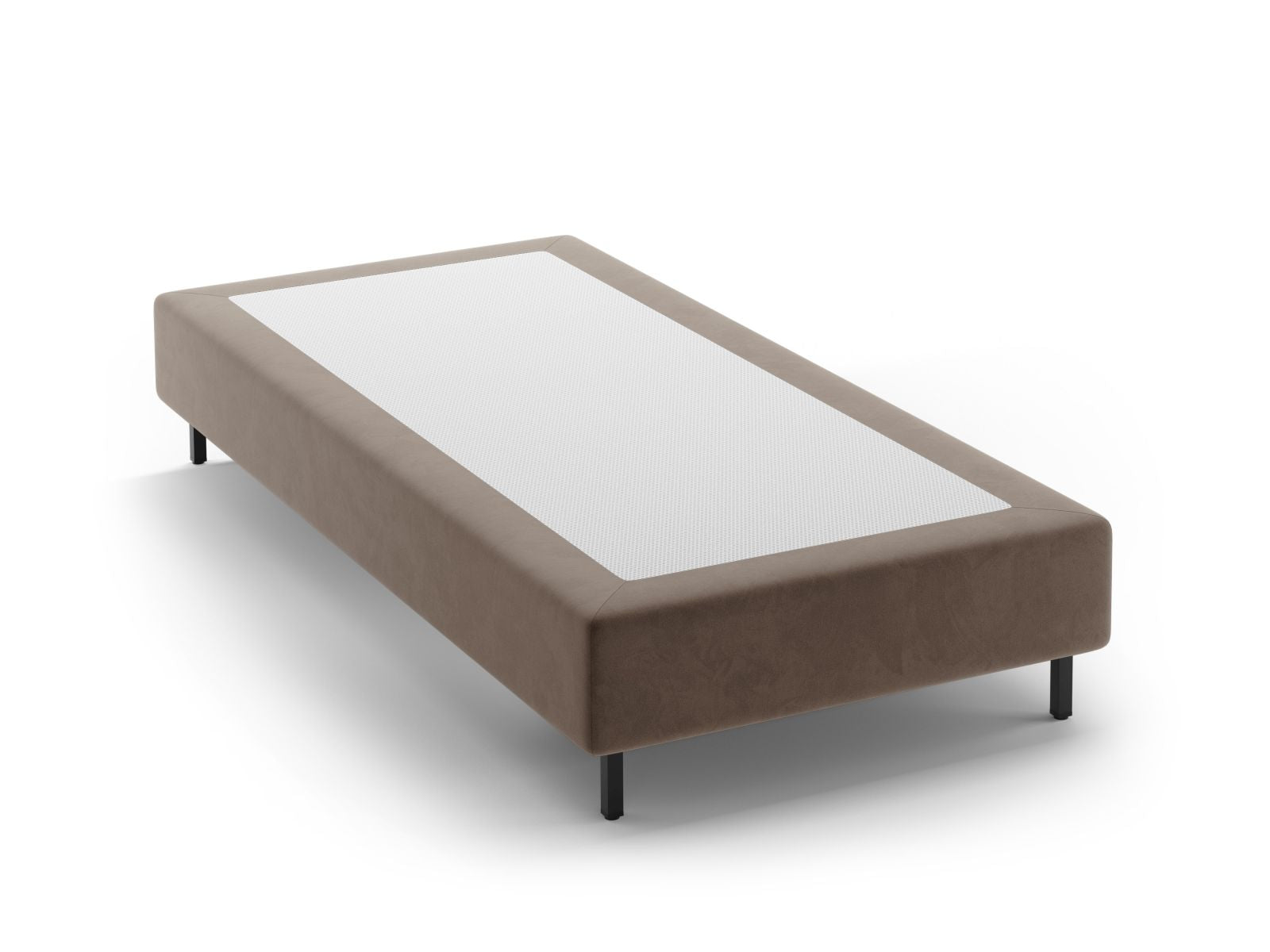 Elegantes Bettgestell Whale in Warm Grey von Micadoni, ideal für stilvolle Schlafzimmergestaltung und optimalen Schlafkomfort.