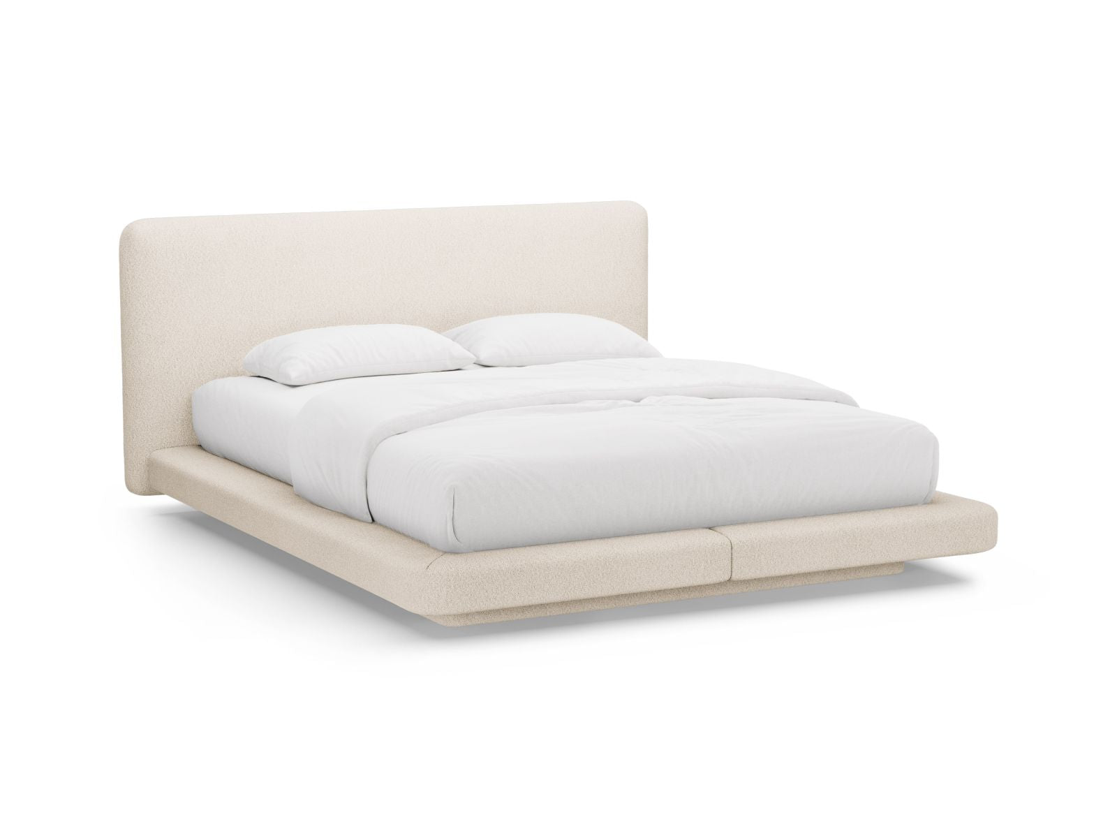 Linea Bett mit Kopfteil 140cm in Beige-Baloo präsentiert im Onlineshop von KAQTU Design AG. Bett ist von Micadoni