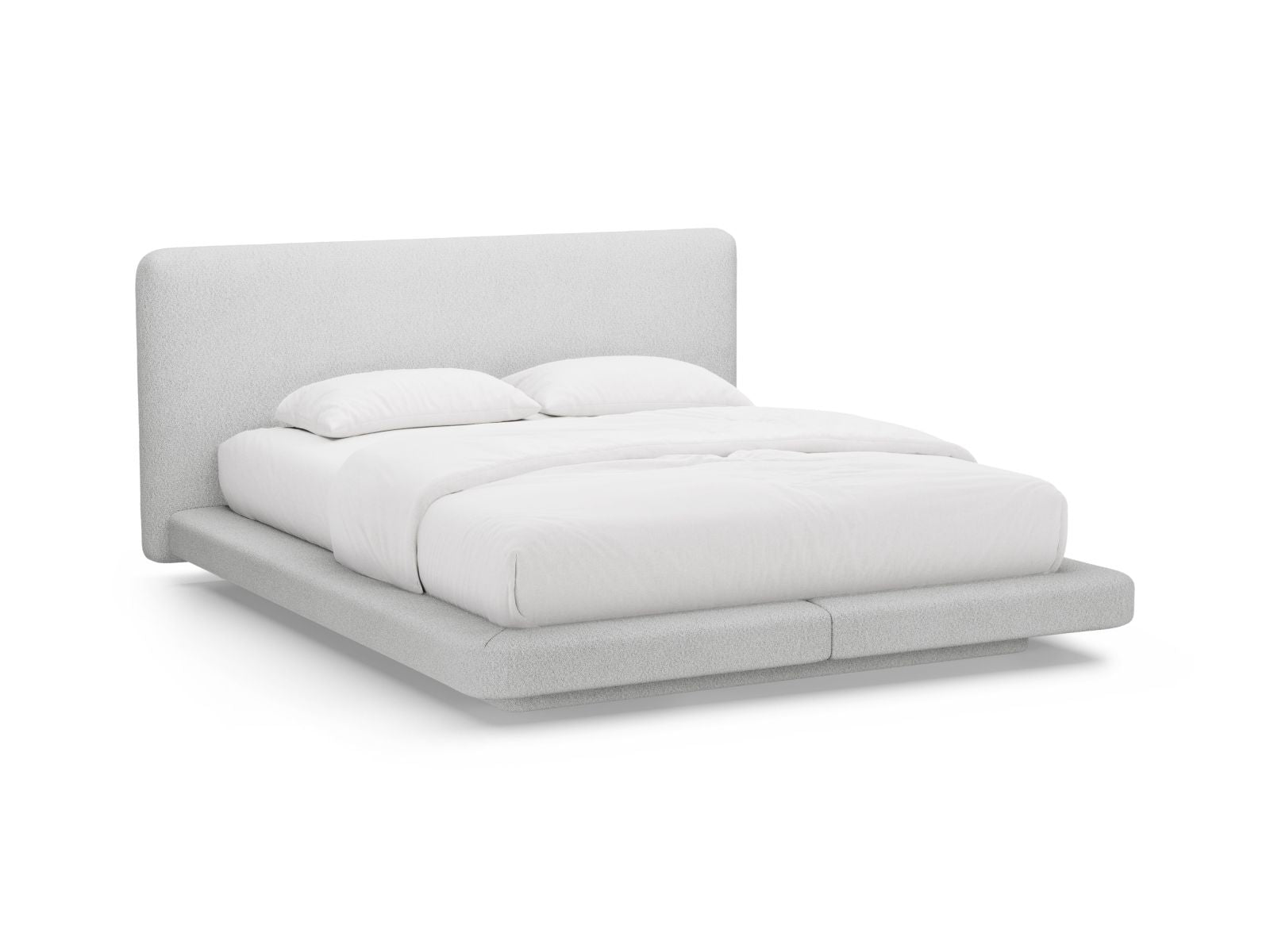Linea Bett mit Kopfteil 140cm in Light Grey-Baloo präsentiert im Onlineshop von KAQTU Design AG. Bett ist von Micadoni