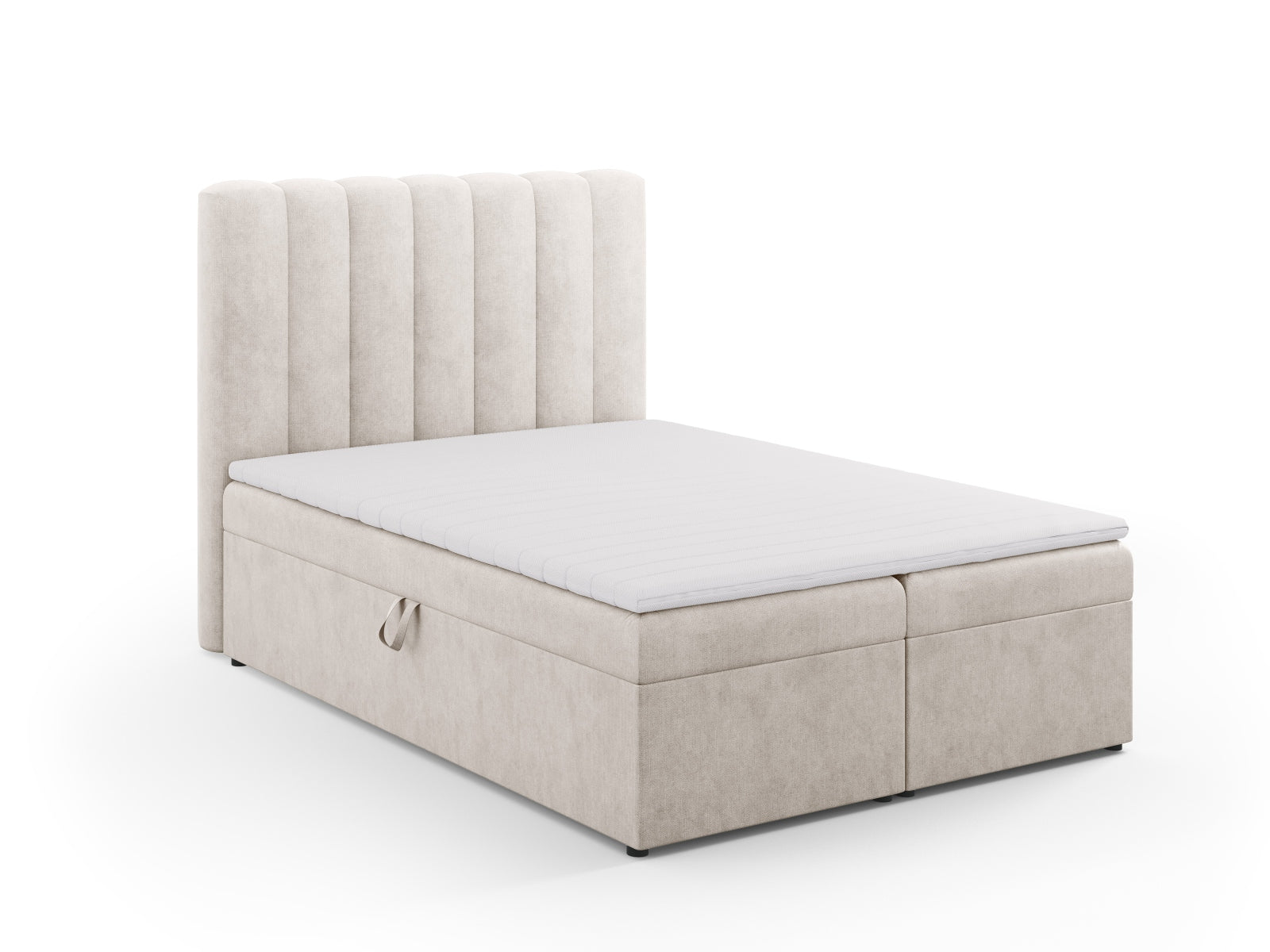 Erleben Sie ultimativen Schlafkomfort mit dem Kelp Boxspring Bett Set von Micadoni: elegantes Kopfteil, robuste Boxspring und luxuriöse Matratze mit Topper.
