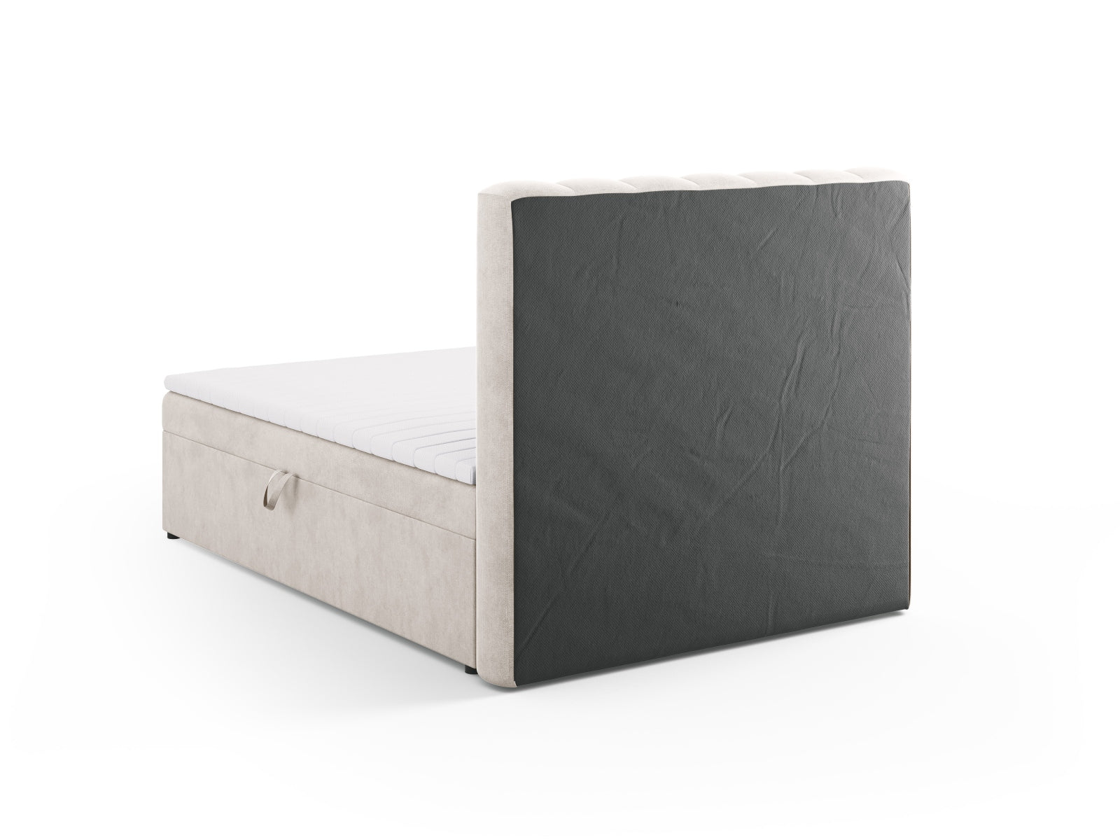 Entdecken Sie das Kelp Boxspring Bett Set von Micadoni: stilvolles Kopfteil, stabile Boxspring und hochwertige Matratze mit Topper für erholsamen Schlaf.
