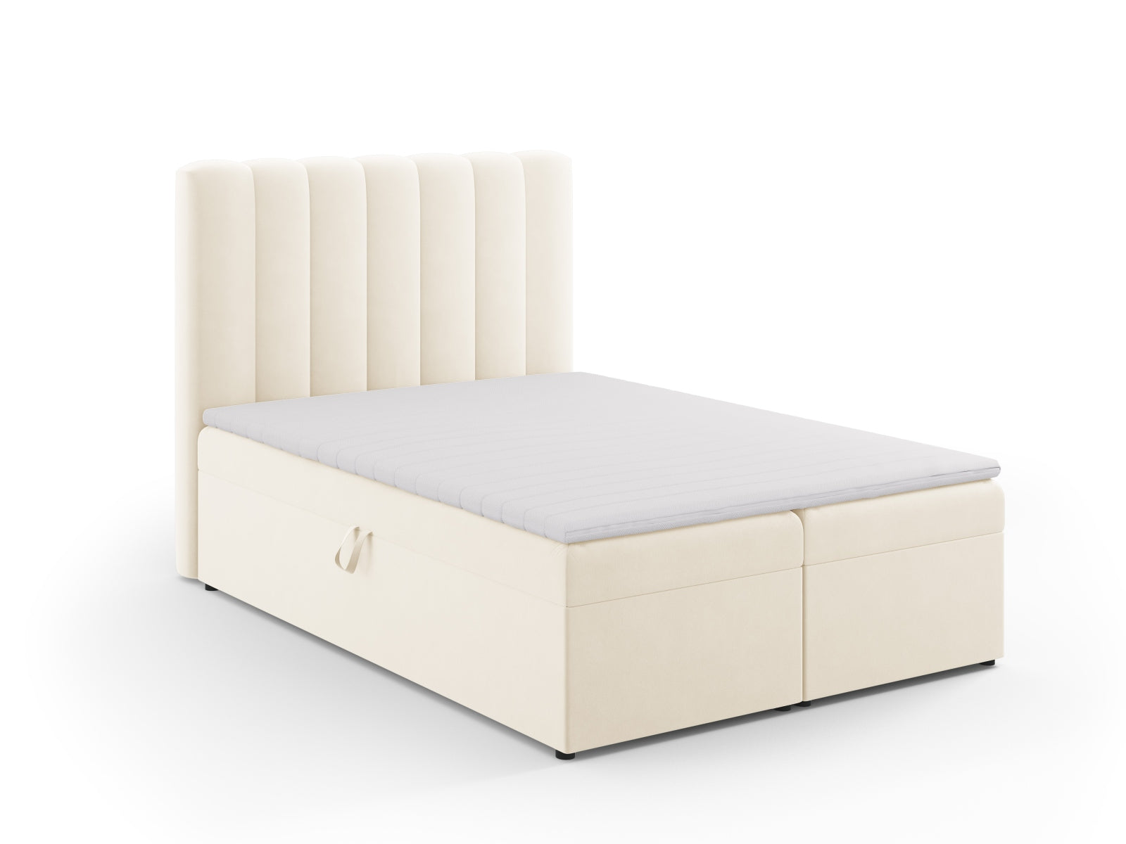 Entdecken Sie das stilvolle Kelp Boxspring Bett Set von Micadoni – inklusive Kopfteil, Boxspring und Matratze für höchsten Schlafkomfort und elegantes Design.