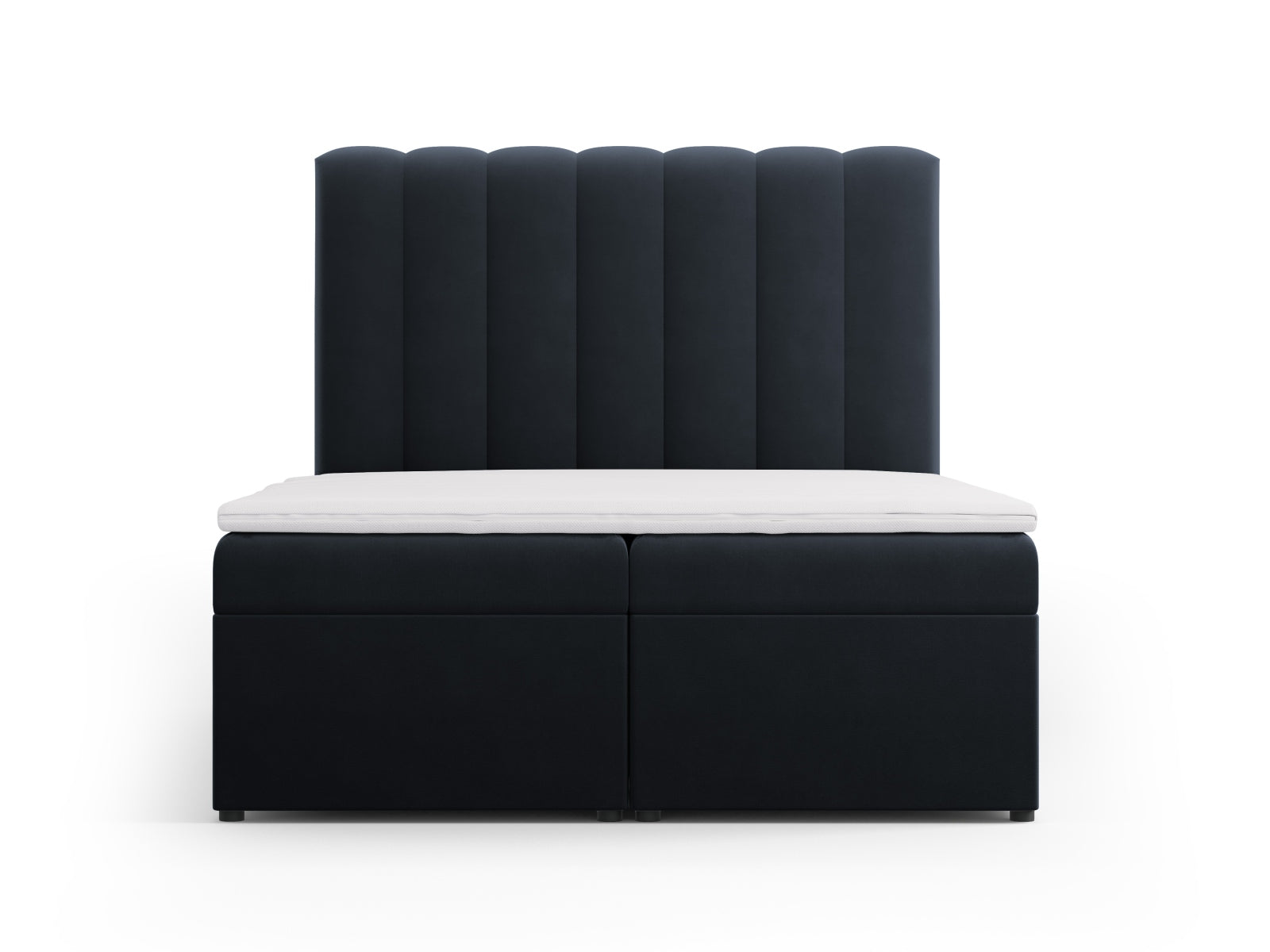 Kelp Boxspring Bett Set: Headboard + Box Springs/Matratze + Matratze Topper in Dark Blue präsentiert im Onlineshop von KAQTU Design AG. Bett ist von Micadoni
