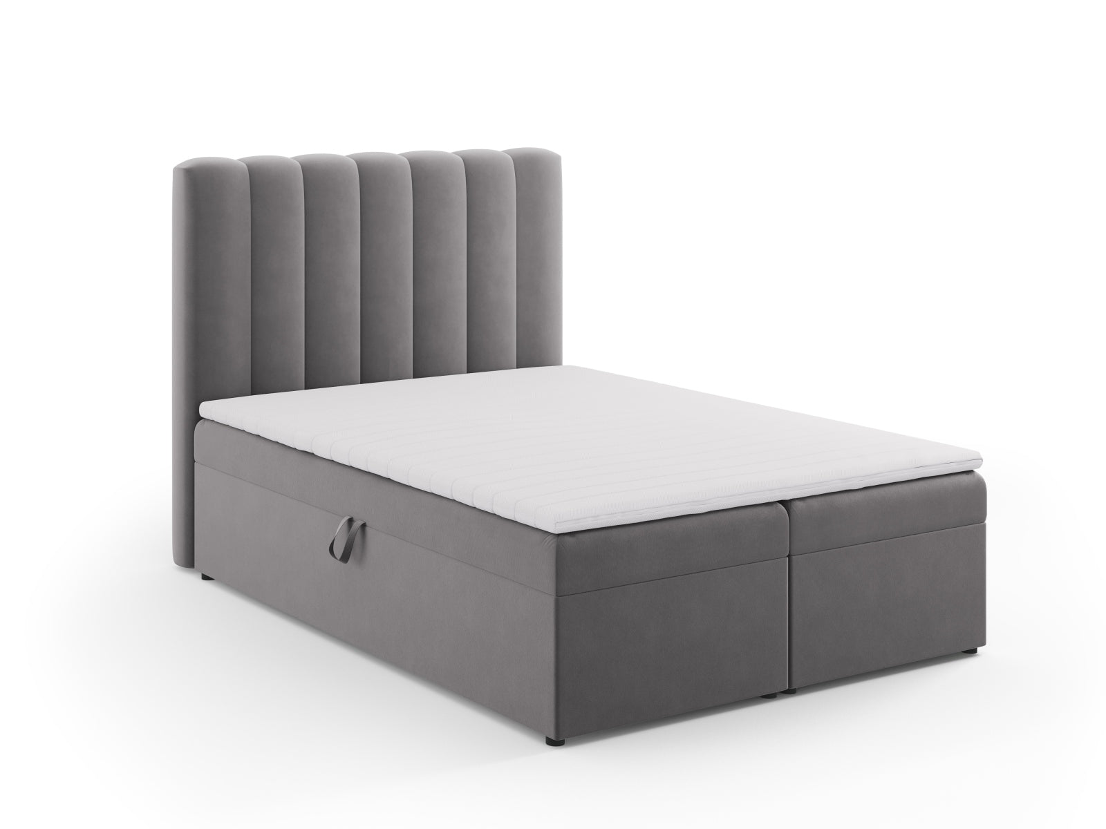 Erleben Sie ultimativen Schlafkomfort mit dem Kelp Boxspring Bett Set von Micadoni: elegantes Kopfteil, robuste Boxspring und luxuriöse Matratze mit Topper.
