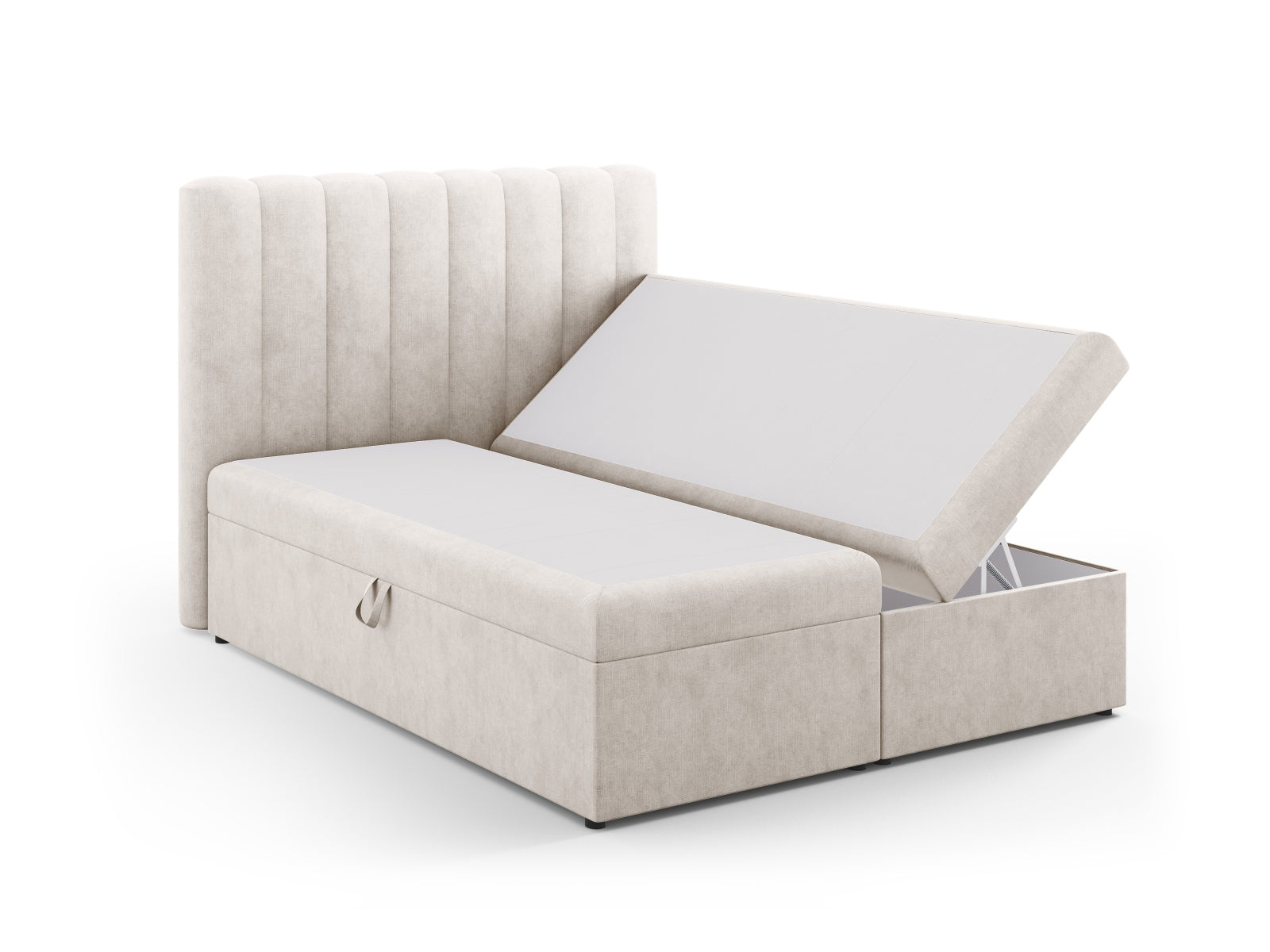 Erleben Sie ultimativen Schlafkomfort mit dem Kelp Boxspring Bett Set von Micadoni: elegantes Kopfteil, robuste Boxspring und luxuriöse Matratze mit Topper.