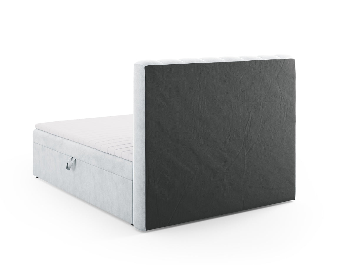 Kelp Boxspringbett Set 160cm: Headboard + Box Springs/Matratze + Matratze Topper in Light Grey-Moly präsentiert im Onlineshop von KAQTU Design AG. Bett ist von Micadoni