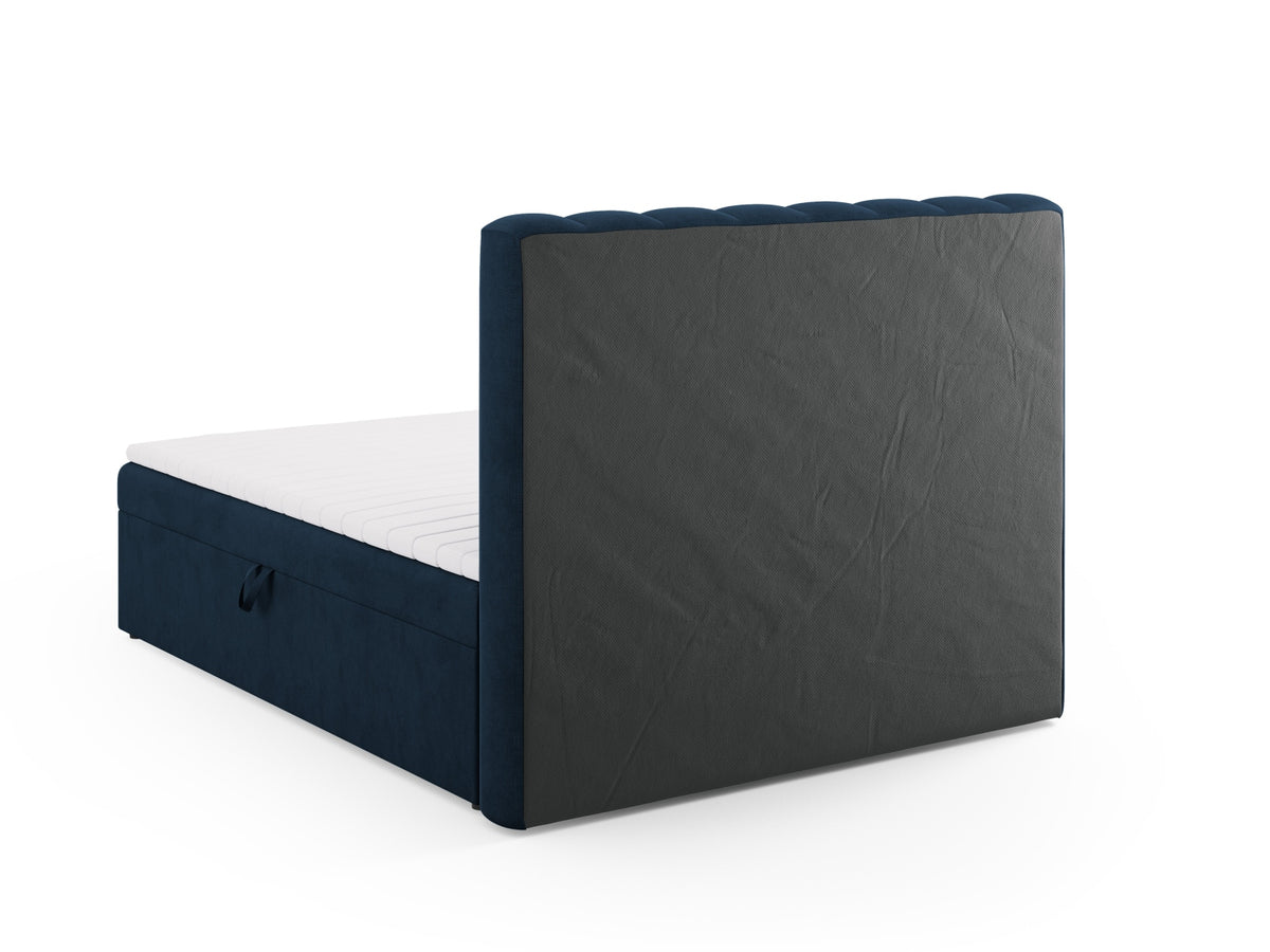 Kelp Boxspringbett Set 160cm: Headboard + Box Springs/Matratze + Matratze Topper in Royal Blue-Moly präsentiert im Onlineshop von KAQTU Design AG. Bett ist von Micadoni