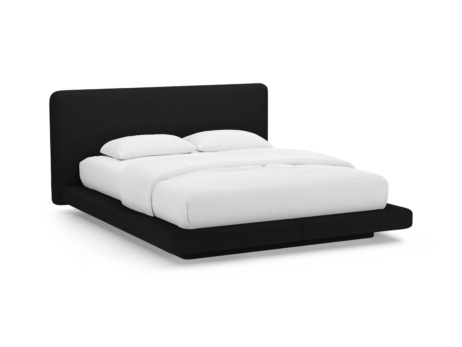 Linea Bett mit Kopfteil 160cm in Black-Moly präsentiert im Onlineshop von KAQTU Design AG. Bett ist von Micadoni