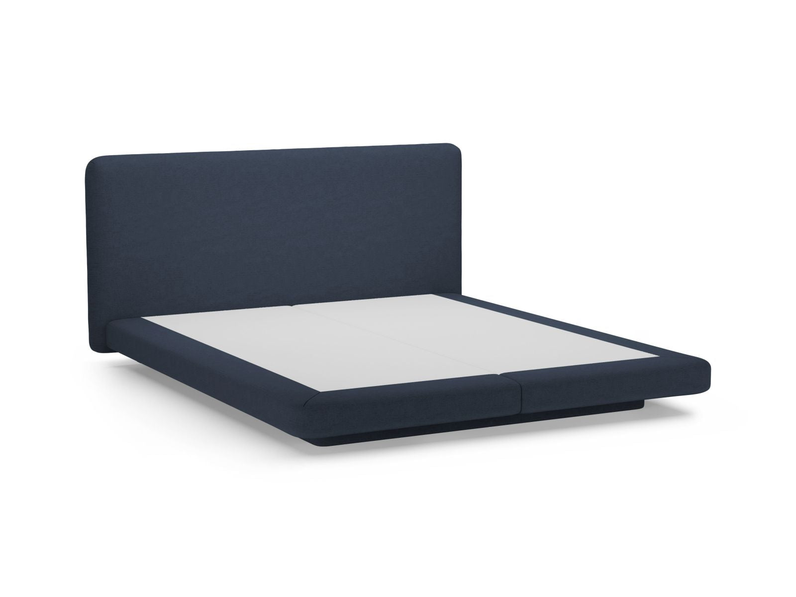 Elegantes Linea Bett in Royal Blue mit 160 cm Kopfteil von Micadoni, ideal für stilvolle Schlafzimmer und entspannende Nächte.